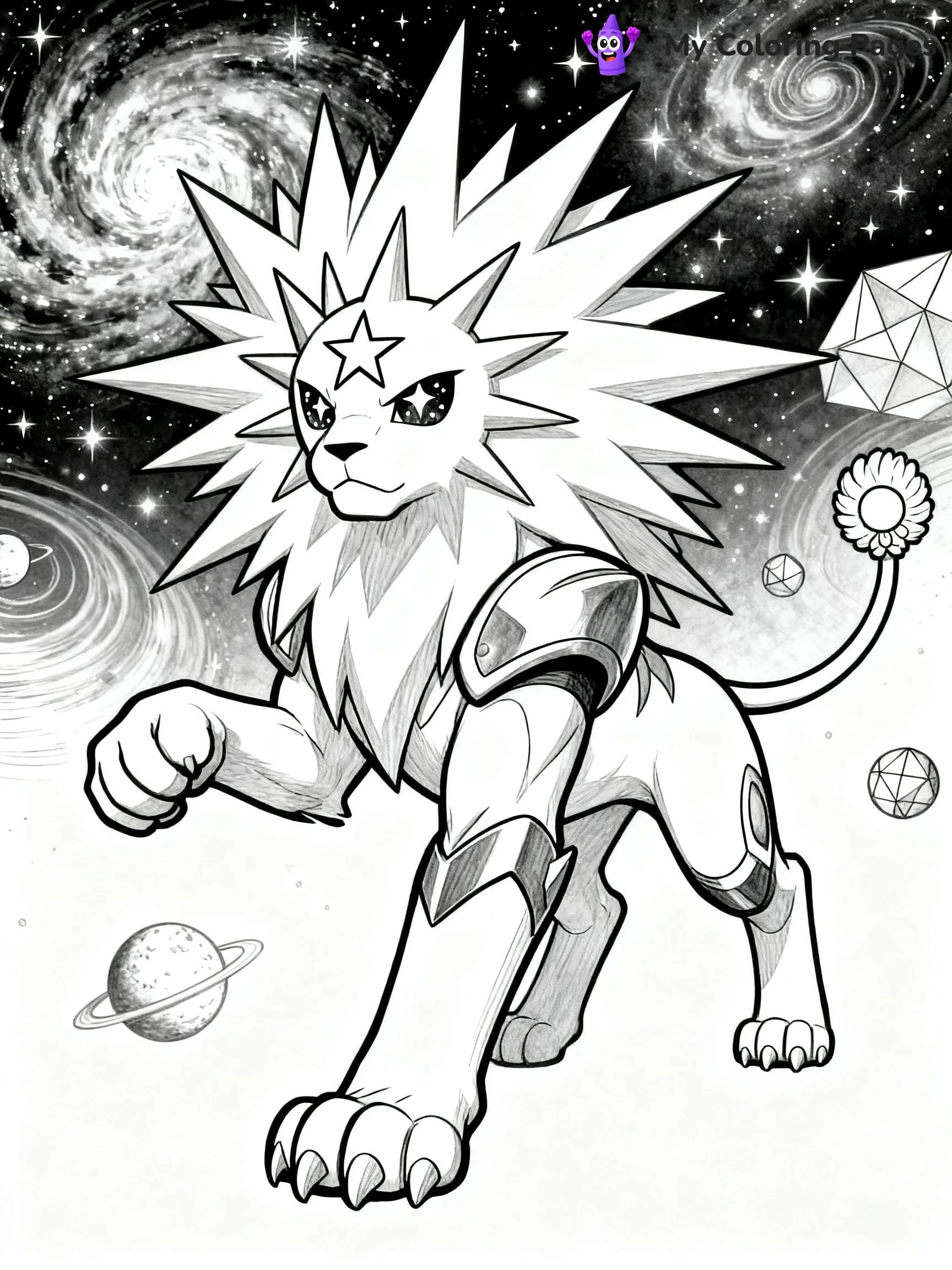 Solgaleo Coloring Pages - 22