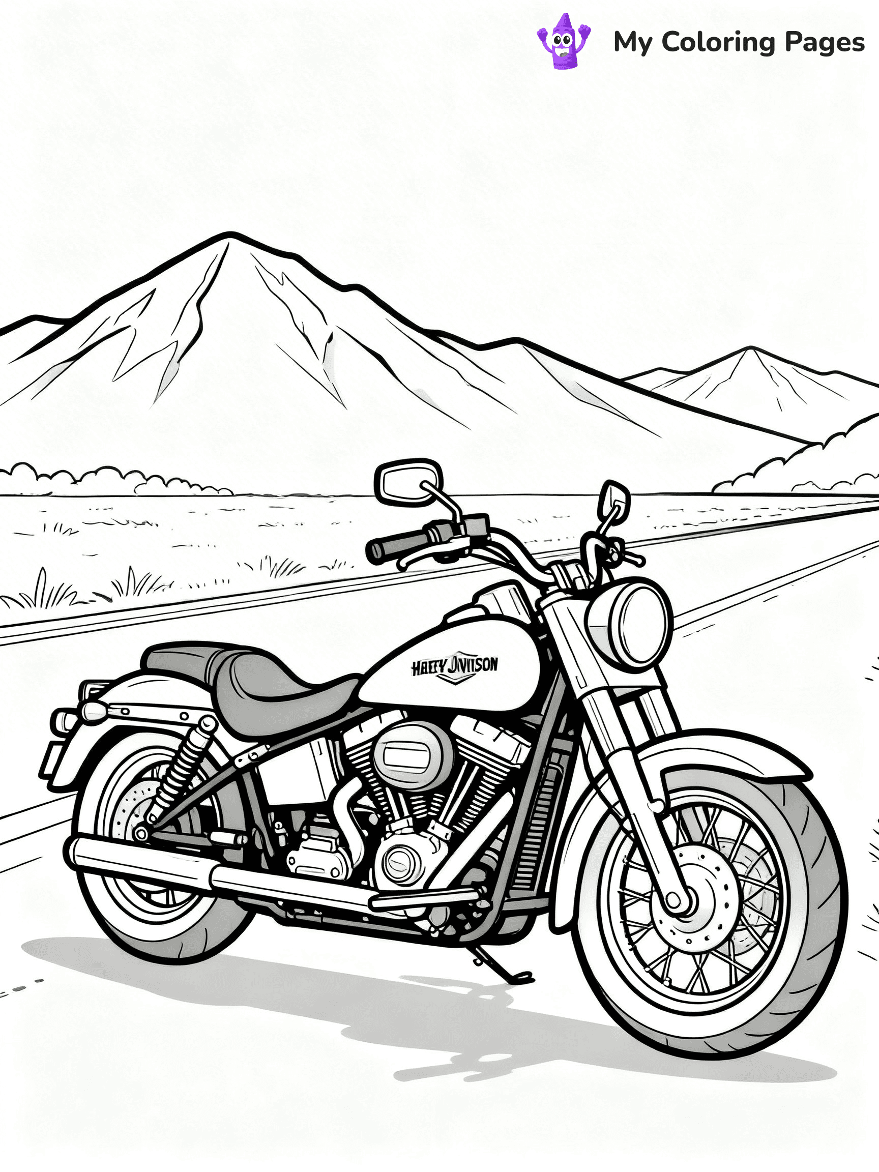 Harley Davidson Coloring Pages - 40