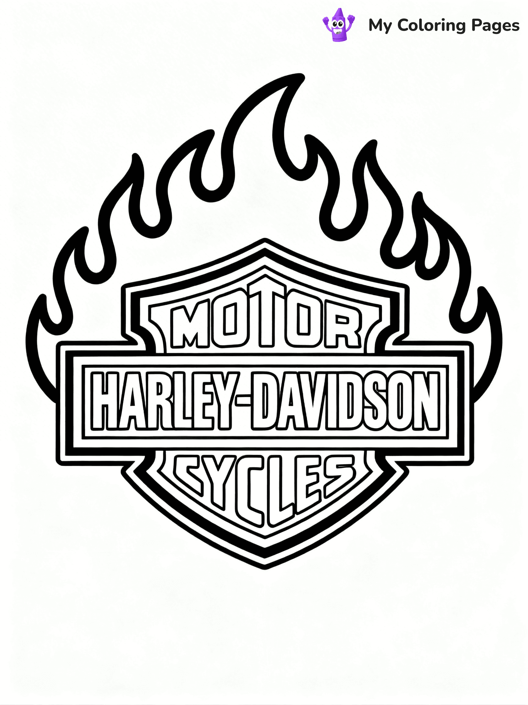 Harley Davidson Coloring Pages - 32