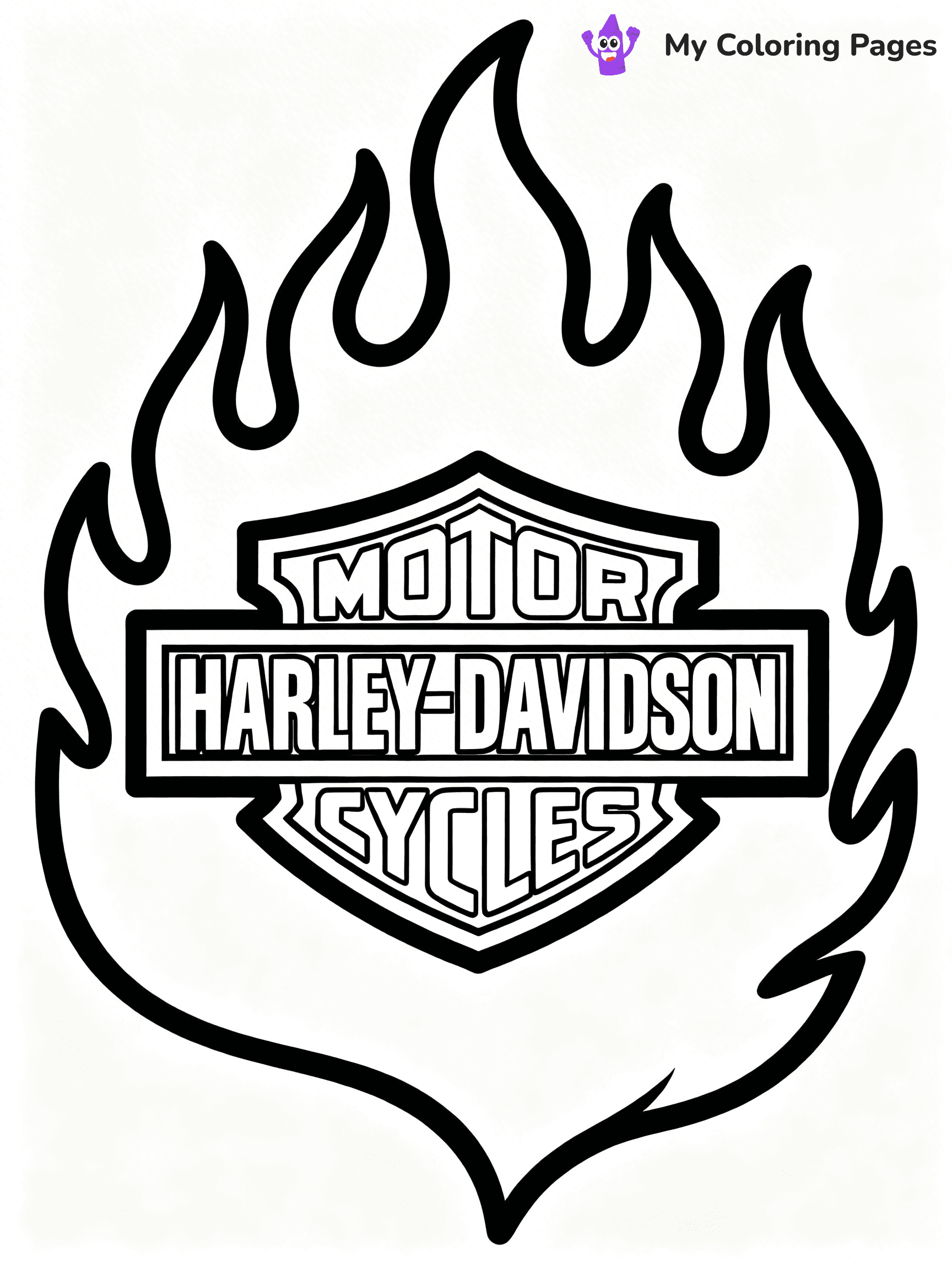 Harley Davidson Coloring Pages - 31