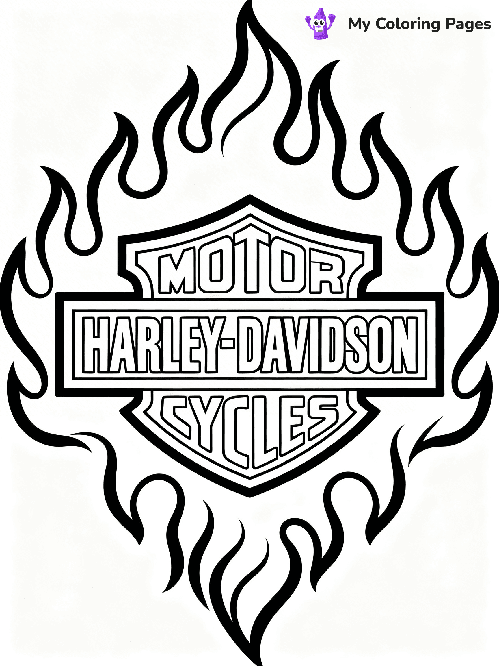 Harley Davidson Coloring Pages - 28