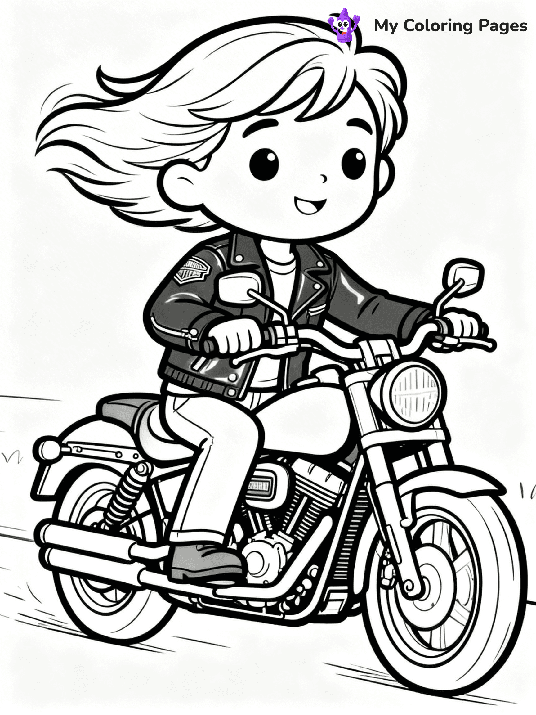 Harley Davidson Coloring Pages - 22