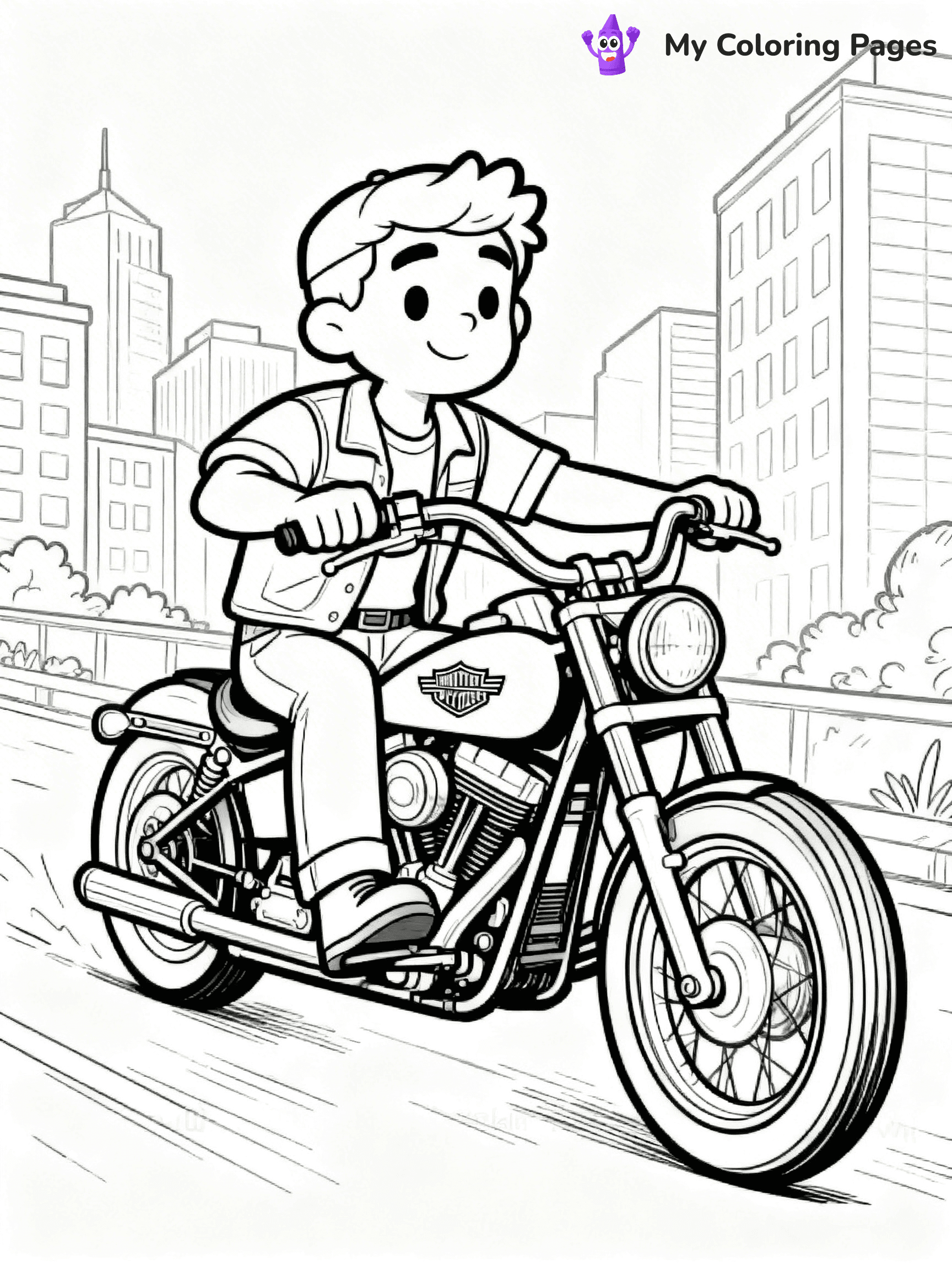 Harley Davidson Coloring Pages - 14