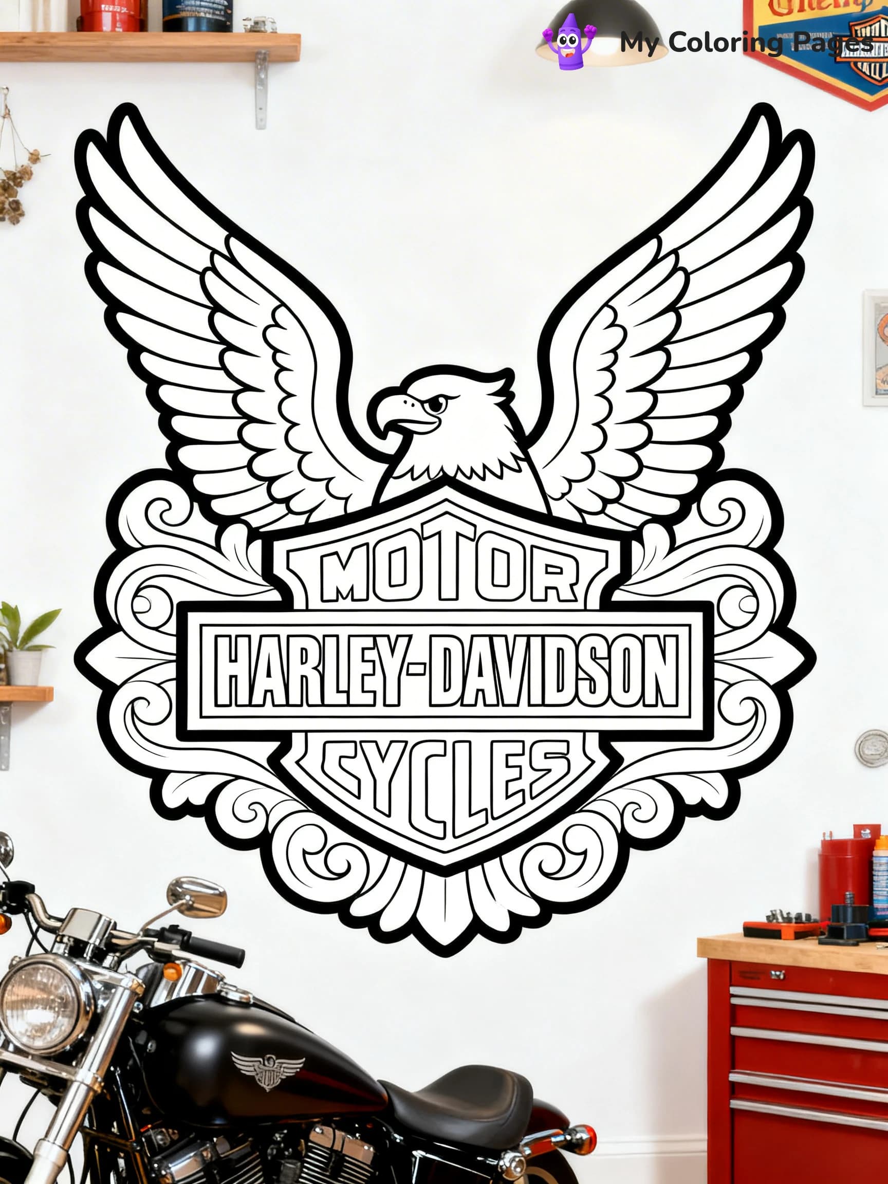Harley Davidson Coloring Pages - 5