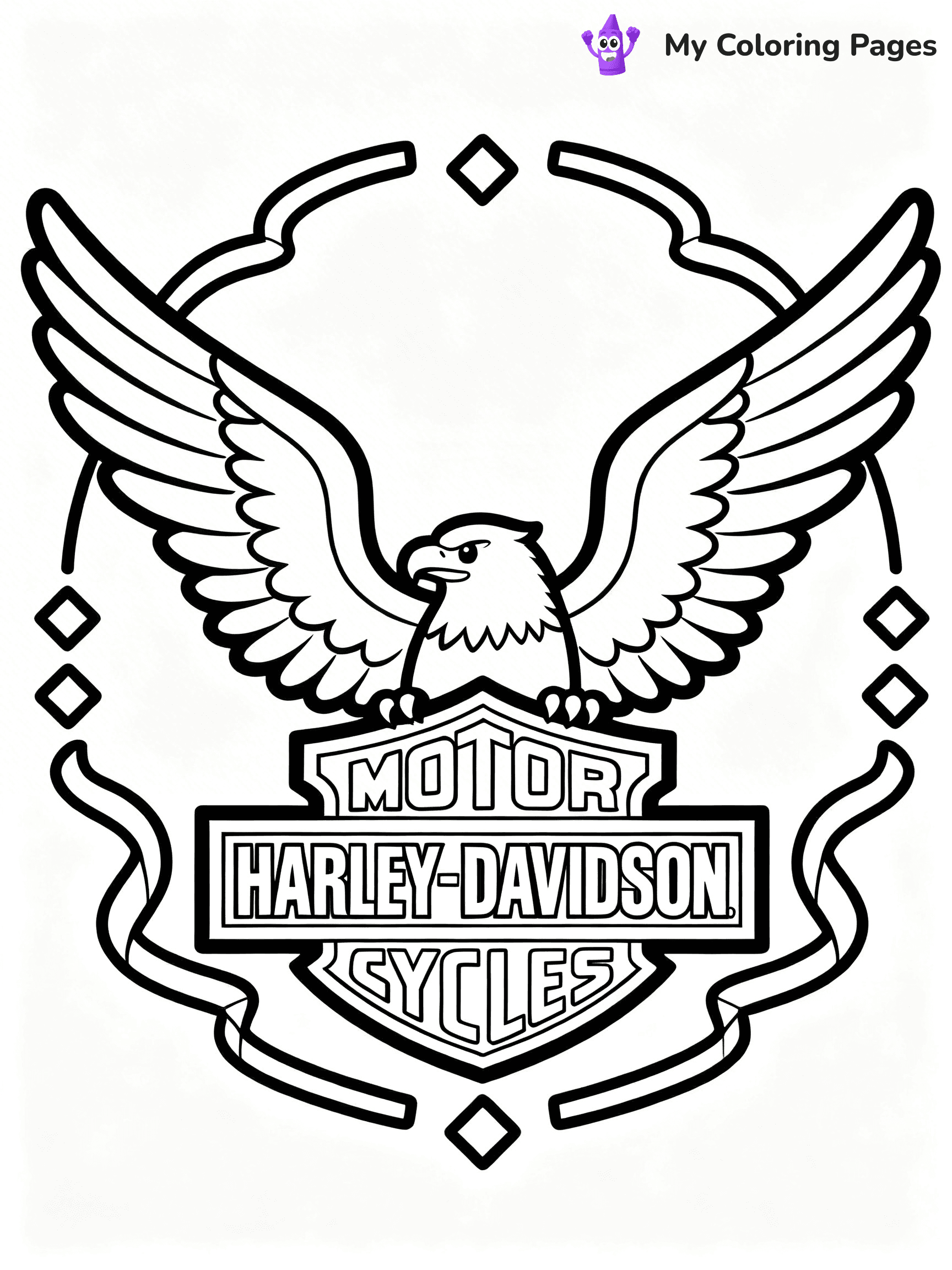 Harley Davidson Coloring Pages - 4
