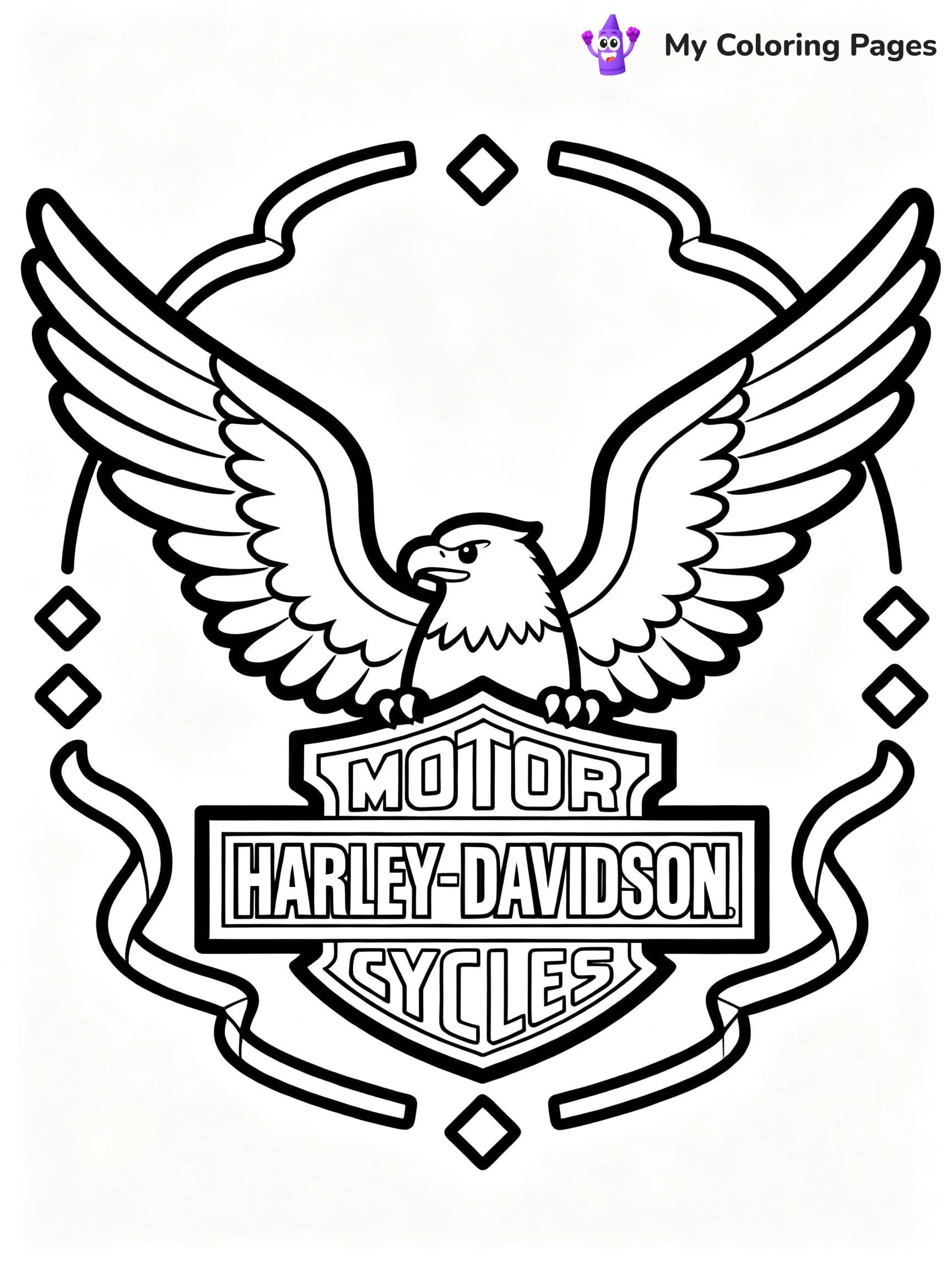 Harley Davidson Coloring Pages - 4