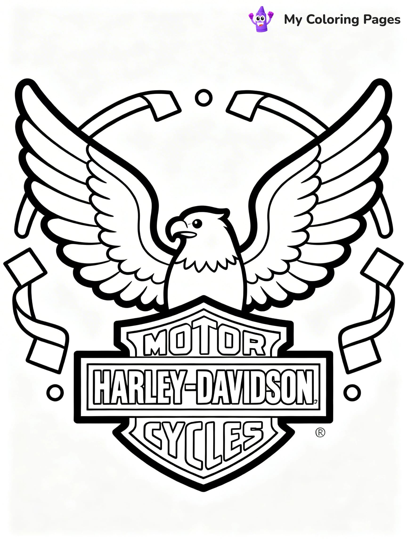 Harley Davidson Coloring Pages - 3