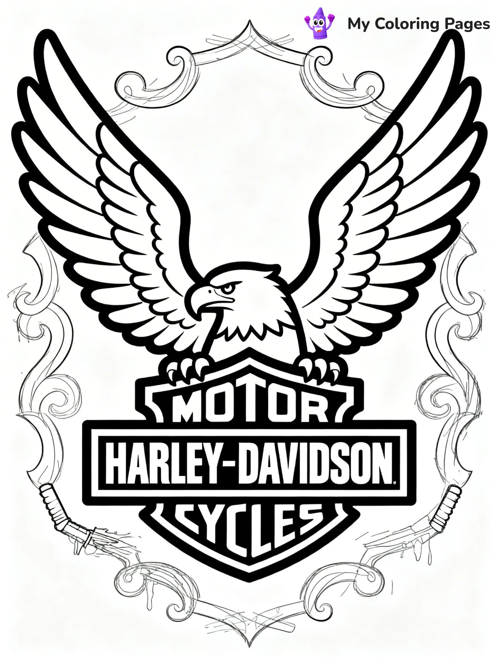 Harley Davidson Coloring Pages - 2