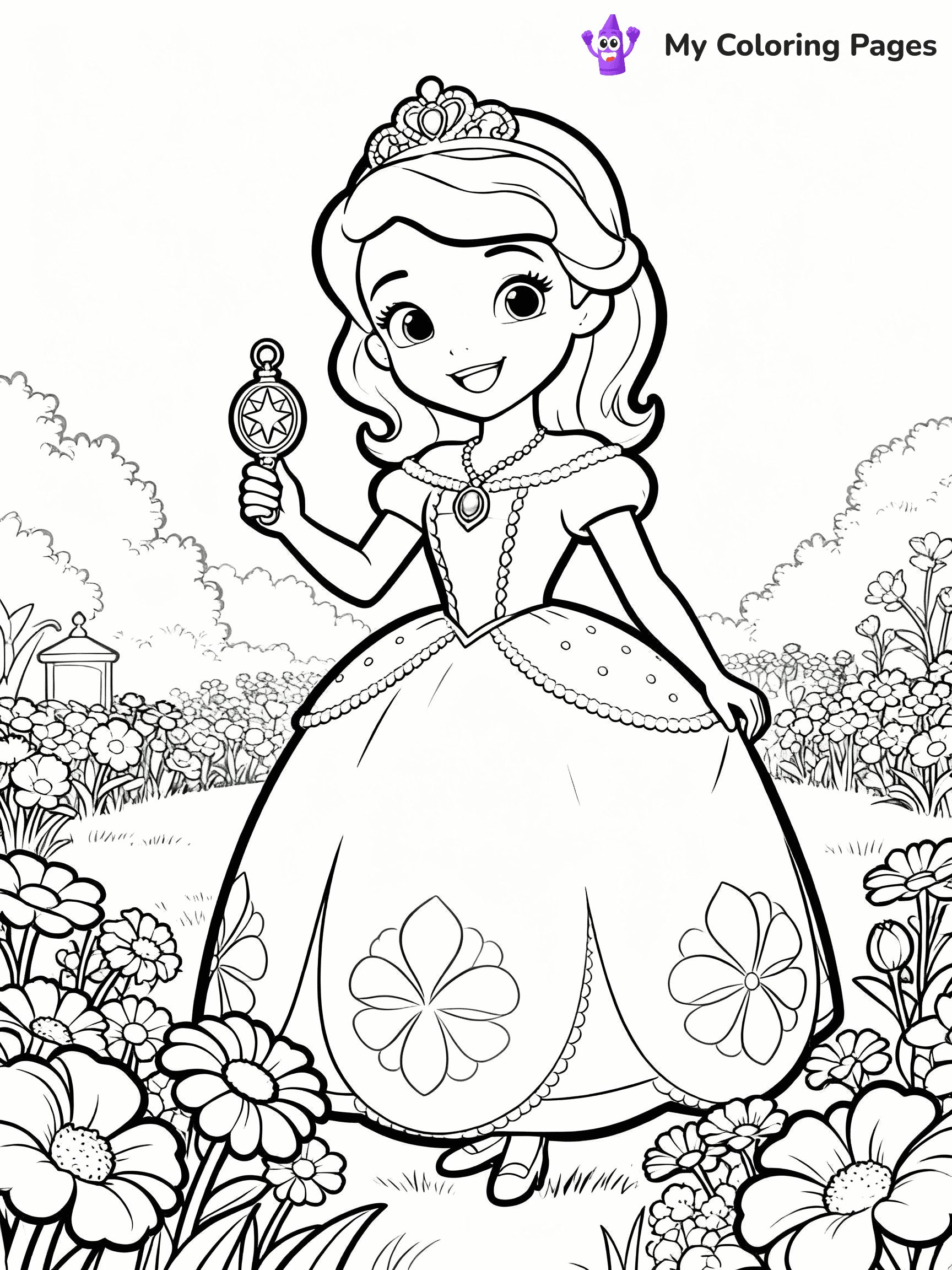 Sofia The First Coloring Pages - 1