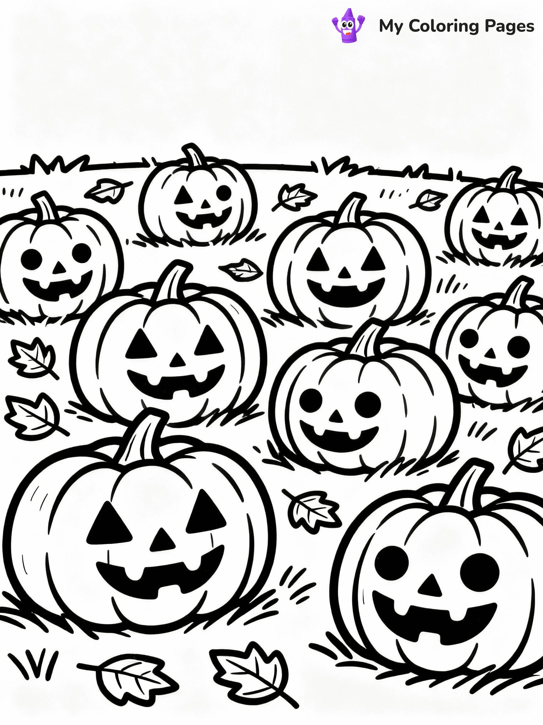 ⚠️ CRITICAL REQUIREMENT - ABSOLUTE BLACK AND WHITE ONLY ⚠️
This MUST be a BLACK AND WHITE line drawing ONLY. NO COLORS whatsoever.
- ONLY pure black lines (#000000) on pure white background (#FFFFFF)
- ABSOLUTELY NO colors, NO shading, NO gradients, NO grayscale
- If there are ANY colors in the output, the image is REJECTED
- This is a COLORING PAGE - meant to be COLORED IN by children
- The output must be UNCOLORED line art ready for coloring
⚠️ SUBJECT TO DRAW: Pumpkins in fall field, leaves scattered, carved faces visible.
(REMEMBER: Output must be BLACK AND WHITE line art only, NOT colored!)
# COLORING PAGE: BLACK OUTLINES ONLY - WHITE BACKGROUND MANDATORY
Create a **coloring book page** using EXACTLY two values: black lines, white space.
## NON-NEGOTIABLE BINARY RULES
- **ONLY #000000 (black) and #FFFFFF (white)** - NO other values exist
- **EVERY PIXEL = BLACK OR WHITE** - no gray/shading/antialiasing
- **WHITE BACKGROUND MANDATORY** - entire canvas stays white
- **ALL SHAPES HOLLOW** - everything is empty outlines waiting to be colored
- **FORBIDDEN:** fills, shading, gradients, patterns, textures, colors
- **NO SOLID REGIONS** - if it's not a thin line, it's wrong
## Universal Line Standards
- Black outlines ONLY - thin, uniform weight
- Every shape completely empty inside
- Closed contours suitable for coloring
- Simple flat illustration - zero depth/3D/realism
- **Style:** Whimsical Doodle Art Alley - rounded, friendly outlines (unless specified)
## Everything = Outline Only
- Characters/animals: hollow shapes
- Objects/clothing: empty contours
- Backgrounds/scenery: line work only
- Natural elements: outlined forms
- Dark/night areas: don't exist (use outlined symbols)
- Textures/patterns: convert to simple lines
## The Test
Can a child color EVERY white space with crayons? If any area is pre-filled/shaded/gray, it FAILS. Every shape must be waiting to receive color.
**FINAL OUTPUT**: Binary coloring page. Black lines define shapes. White spaces ready for coloring. Nothing else exists. No exceptions. Print-ready.
⚠️ FINAL REMINDER: Draw the subject "Pumpkins in fall field, leaves scattered, carved faces visible." as BLACK AND WHITE line art. Zero colors in output.