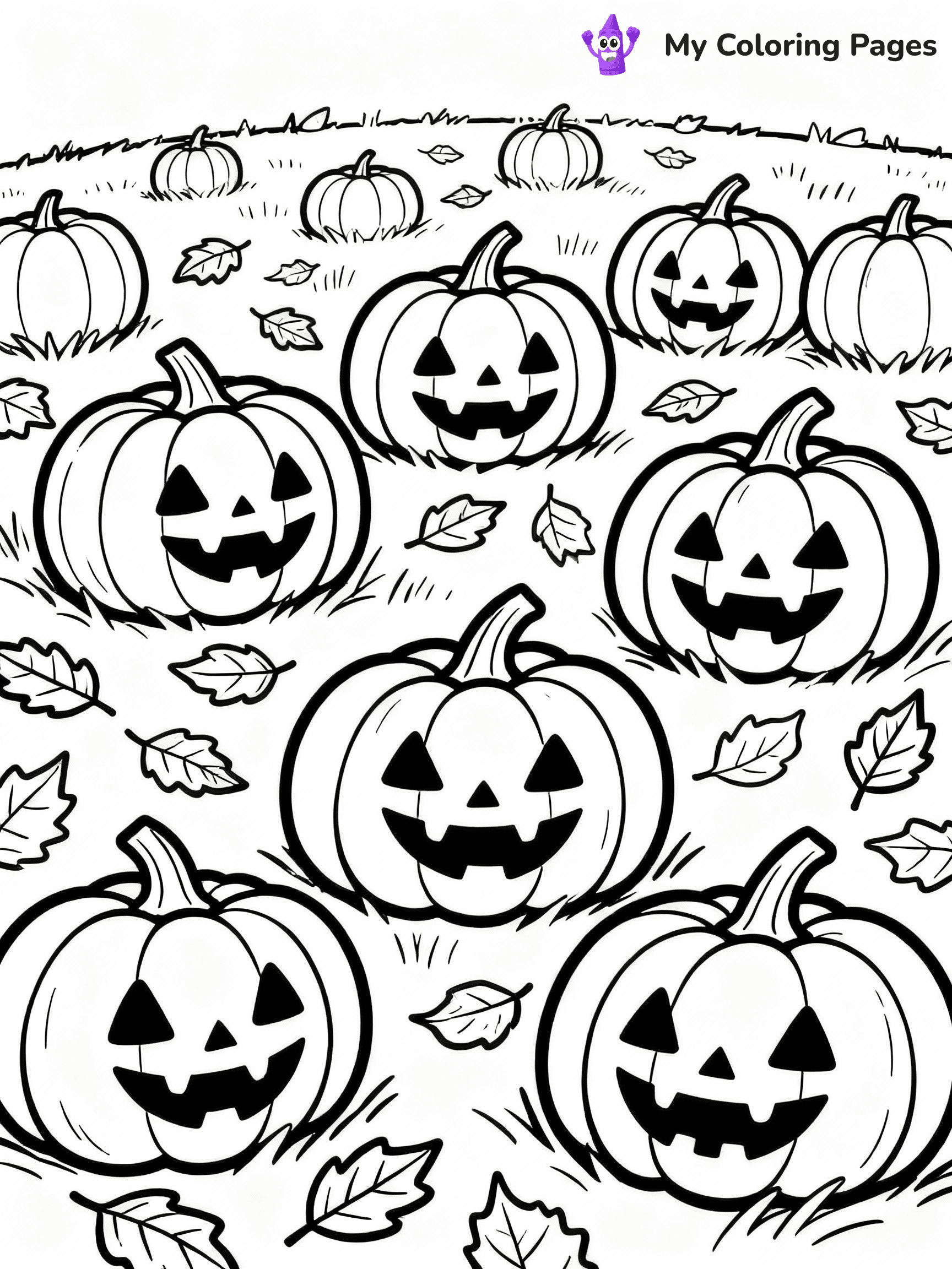 ⚠️ CRITICAL REQUIREMENT - ABSOLUTE BLACK AND WHITE ONLY ⚠️
This MUST be a BLACK AND WHITE line drawing ONLY. NO COLORS whatsoever.
- ONLY pure black lines (#000000) on pure white background (#FFFFFF)
- ABSOLUTELY NO colors, NO shading, NO gradients, NO grayscale
- If there are ANY colors in the output, the image is REJECTED
- This is a COLORING PAGE - meant to be COLORED IN by children
- The output must be UNCOLORED line art ready for coloring
⚠️ SUBJECT TO DRAW: Pumpkins in fall field, leaves scattered, carved faces visible.
(REMEMBER: Output must be BLACK AND WHITE line art only, NOT colored!)
# COLORING PAGE: BLACK OUTLINES ONLY - WHITE BACKGROUND MANDATORY
Create a **coloring book page** using EXACTLY two values: black lines, white space.
## NON-NEGOTIABLE BINARY RULES
- **ONLY #000000 (black) and #FFFFFF (white)** - NO other values exist
- **EVERY PIXEL = BLACK OR WHITE** - no gray/shading/antialiasing
- **WHITE BACKGROUND MANDATORY** - entire canvas stays white
- **ALL SHAPES HOLLOW** - everything is empty outlines waiting to be colored
- **FORBIDDEN:** fills, shading, gradients, patterns, textures, colors
- **NO SOLID REGIONS** - if it's not a thin line, it's wrong
## Universal Line Standards
- Black outlines ONLY - thin, uniform weight
- Every shape completely empty inside
- Closed contours suitable for coloring
- Simple flat illustration - zero depth/3D/realism
- **Style:** Whimsical Doodle Art Alley - rounded, friendly outlines (unless specified)
## Everything = Outline Only
- Characters/animals: hollow shapes
- Objects/clothing: empty contours
- Backgrounds/scenery: line work only
- Natural elements: outlined forms
- Dark/night areas: don't exist (use outlined symbols)
- Textures/patterns: convert to simple lines
## The Test
Can a child color EVERY white space with crayons? If any area is pre-filled/shaded/gray, it FAILS. Every shape must be waiting to receive color.
**FINAL OUTPUT**: Binary coloring page. Black lines define shapes. White spaces ready for coloring. Nothing else exists. No exceptions. Print-ready.
⚠️ FINAL REMINDER: Draw the subject "Pumpkins in fall field, leaves scattered, carved faces visible." as BLACK AND WHITE line art. Zero colors in output.