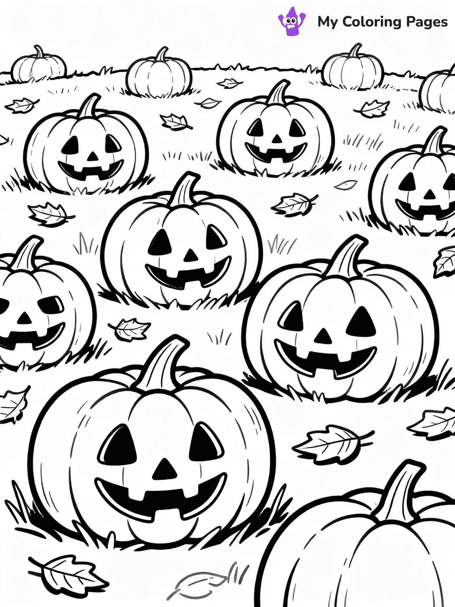 ⚠️ CRITICAL REQUIREMENT - ABSOLUTE BLACK AND WHITE ONLY ⚠️
This MUST be a BLACK AND WHITE line drawing ONLY. NO COLORS whatsoever.
- ONLY pure black lines (#000000) on pure white background (#FFFFFF)
- ABSOLUTELY NO colors, NO shading, NO gradients, NO grayscale
- If there are ANY colors in the output, the image is REJECTED
- This is a COLORING PAGE - meant to be COLORED IN by children
- The output must be UNCOLORED line art ready for coloring
⚠️ SUBJECT TO DRAW: Pumpkins in fall field, leaves scattered, carved faces visible.
(REMEMBER: Output must be BLACK AND WHITE line art only, NOT colored!)
# COLORING PAGE: BLACK OUTLINES ONLY - WHITE BACKGROUND MANDATORY
Create a **coloring book page** using EXACTLY two values: black lines, white space.
## NON-NEGOTIABLE BINARY RULES
- **ONLY #000000 (black) and #FFFFFF (white)** - NO other values exist
- **EVERY PIXEL = BLACK OR WHITE** - no gray/shading/antialiasing
- **WHITE BACKGROUND MANDATORY** - entire canvas stays white
- **ALL SHAPES HOLLOW** - everything is empty outlines waiting to be colored
- **FORBIDDEN:** fills, shading, gradients, patterns, textures, colors
- **NO SOLID REGIONS** - if it's not a thin line, it's wrong
## Universal Line Standards
- Black outlines ONLY - thin, uniform weight
- Every shape completely empty inside
- Closed contours suitable for coloring
- Simple flat illustration - zero depth/3D/realism
- **Style:** Whimsical Doodle Art Alley - rounded, friendly outlines (unless specified)
## Everything = Outline Only
- Characters/animals: hollow shapes
- Objects/clothing: empty contours
- Backgrounds/scenery: line work only
- Natural elements: outlined forms
- Dark/night areas: don't exist (use outlined symbols)
- Textures/patterns: convert to simple lines
## The Test
Can a child color EVERY white space with crayons? If any area is pre-filled/shaded/gray, it FAILS. Every shape must be waiting to receive color.
**FINAL OUTPUT**: Binary coloring page. Black lines define shapes. White spaces ready for coloring. Nothing else exists. No exceptions. Print-ready.
⚠️ FINAL REMINDER: Draw the subject "Pumpkins in fall field, leaves scattered, carved faces visible." as BLACK AND WHITE line art. Zero colors in output.