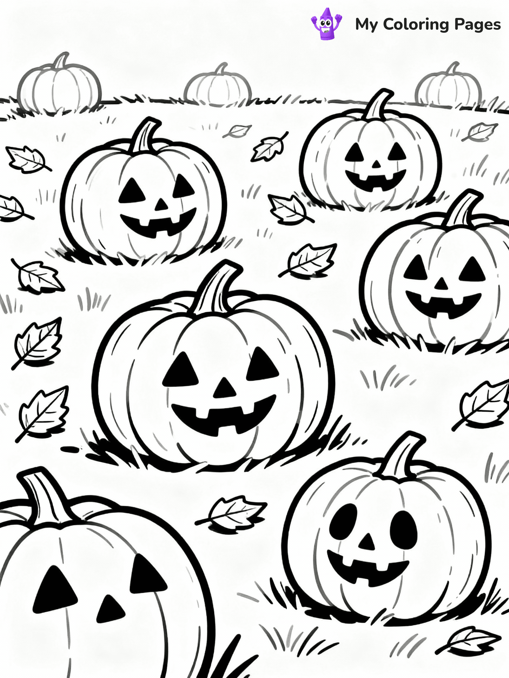 ⚠️ CRITICAL REQUIREMENT - ABSOLUTE BLACK AND WHITE ONLY ⚠️
This MUST be a BLACK AND WHITE line drawing ONLY. NO COLORS whatsoever.
- ONLY pure black lines (#000000) on pure white background (#FFFFFF)
- ABSOLUTELY NO colors, NO shading, NO gradients, NO grayscale
- If there are ANY colors in the output, the image is REJECTED
- This is a COLORING PAGE - meant to be COLORED IN by children
- The output must be UNCOLORED line art ready for coloring
⚠️ SUBJECT TO DRAW: Pumpkins in fall field, leaves scattered, carved faces visible.
(REMEMBER: Output must be BLACK AND WHITE line art only, NOT colored!)
# COLORING PAGE: BLACK OUTLINES ONLY - WHITE BACKGROUND MANDATORY
Create a **coloring book page** using EXACTLY two values: black lines, white space.
## NON-NEGOTIABLE BINARY RULES
- **ONLY #000000 (black) and #FFFFFF (white)** - NO other values exist
- **EVERY PIXEL = BLACK OR WHITE** - no gray/shading/antialiasing
- **WHITE BACKGROUND MANDATORY** - entire canvas stays white
- **ALL SHAPES HOLLOW** - everything is empty outlines waiting to be colored
- **FORBIDDEN:** fills, shading, gradients, patterns, textures, colors
- **NO SOLID REGIONS** - if it's not a thin line, it's wrong
## Universal Line Standards
- Black outlines ONLY - thin, uniform weight
- Every shape completely empty inside
- Closed contours suitable for coloring
- Simple flat illustration - zero depth/3D/realism
- **Style:** Whimsical Doodle Art Alley - rounded, friendly outlines (unless specified)
## Everything = Outline Only
- Characters/animals: hollow shapes
- Objects/clothing: empty contours
- Backgrounds/scenery: line work only
- Natural elements: outlined forms
- Dark/night areas: don't exist (use outlined symbols)
- Textures/patterns: convert to simple lines
## The Test
Can a child color EVERY white space with crayons? If any area is pre-filled/shaded/gray, it FAILS. Every shape must be waiting to receive color.
**FINAL OUTPUT**: Binary coloring page. Black lines define shapes. White spaces ready for coloring. Nothing else exists. No exceptions. Print-ready.
⚠️ FINAL REMINDER: Draw the subject "Pumpkins in fall field, leaves scattered, carved faces visible." as BLACK AND WHITE line art. Zero colors in output.