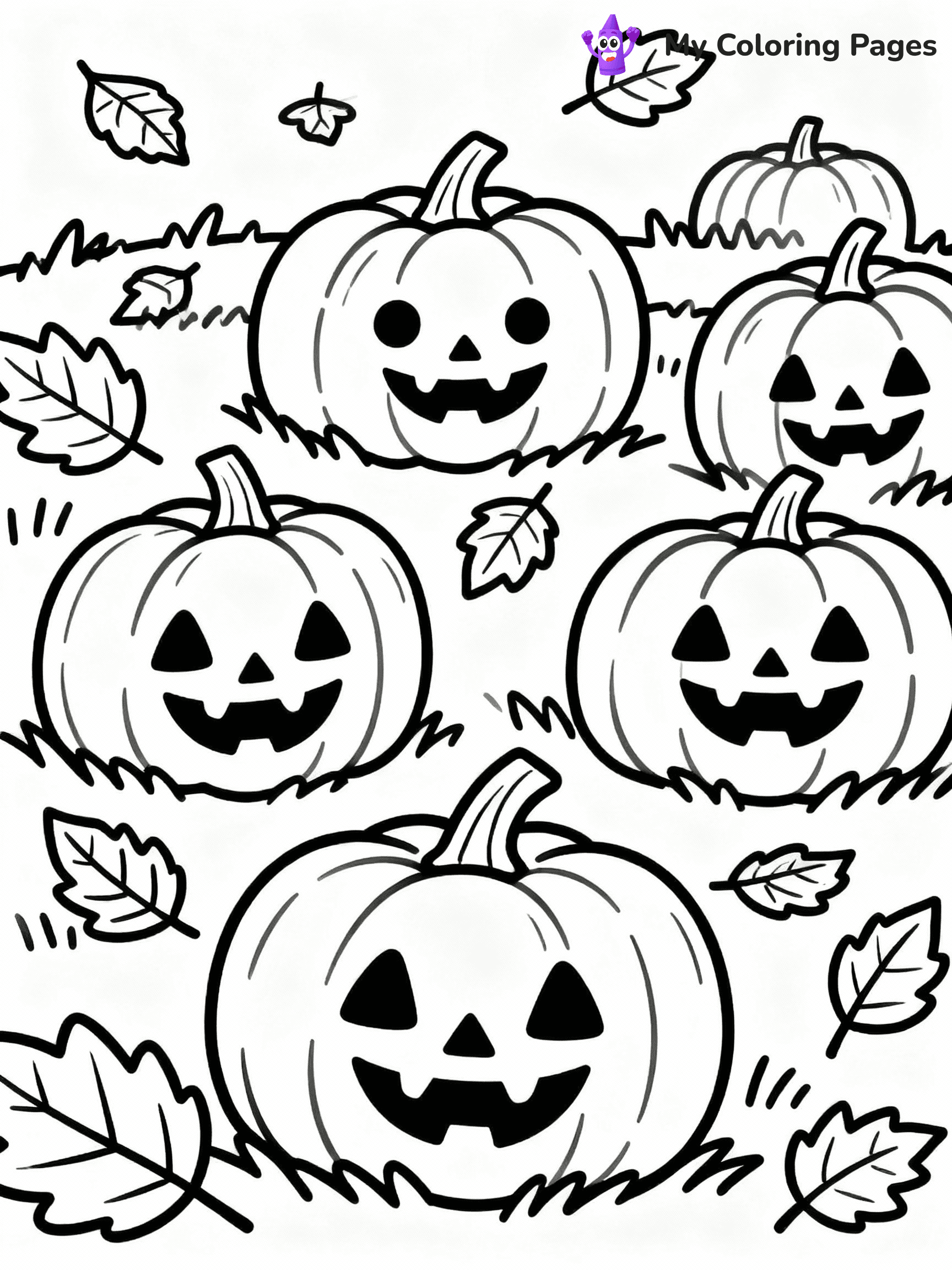 ⚠️ CRITICAL REQUIREMENT - ABSOLUTE BLACK AND WHITE ONLY ⚠️
This MUST be a BLACK AND WHITE line drawing ONLY. NO COLORS whatsoever.
- ONLY pure black lines (#000000) on pure white background (#FFFFFF)
- ABSOLUTELY NO colors, NO shading, NO gradients, NO grayscale
- If there are ANY colors in the output, the image is REJECTED
- This is a COLORING PAGE - meant to be COLORED IN by children
- The output must be UNCOLORED line art ready for coloring
⚠️ SUBJECT TO DRAW: Pumpkins in fall field, leaves scattered, carved faces visible.
(REMEMBER: Output must be BLACK AND WHITE line art only, NOT colored!)
# COLORING PAGE: BLACK OUTLINES ONLY - WHITE BACKGROUND MANDATORY
Create a **coloring book page** using EXACTLY two values: black lines, white space.
## NON-NEGOTIABLE BINARY RULES
- **ONLY #000000 (black) and #FFFFFF (white)** - NO other values exist
- **EVERY PIXEL = BLACK OR WHITE** - no gray/shading/antialiasing
- **WHITE BACKGROUND MANDATORY** - entire canvas stays white
- **ALL SHAPES HOLLOW** - everything is empty outlines waiting to be colored
- **FORBIDDEN:** fills, shading, gradients, patterns, textures, colors
- **NO SOLID REGIONS** - if it's not a thin line, it's wrong
## Universal Line Standards
- Black outlines ONLY - thin, uniform weight
- Every shape completely empty inside
- Closed contours suitable for coloring
- Simple flat illustration - zero depth/3D/realism
- **Style:** Whimsical Doodle Art Alley - rounded, friendly outlines (unless specified)
## Everything = Outline Only
- Characters/animals: hollow shapes
- Objects/clothing: empty contours
- Backgrounds/scenery: line work only
- Natural elements: outlined forms
- Dark/night areas: don't exist (use outlined symbols)
- Textures/patterns: convert to simple lines
## The Test
Can a child color EVERY white space with crayons? If any area is pre-filled/shaded/gray, it FAILS. Every shape must be waiting to receive color.
**FINAL OUTPUT**: Binary coloring page. Black lines define shapes. White spaces ready for coloring. Nothing else exists. No exceptions. Print-ready.
⚠️ FINAL REMINDER: Draw the subject "Pumpkins in fall field, leaves scattered, carved faces visible." as BLACK AND WHITE line art. Zero colors in output.