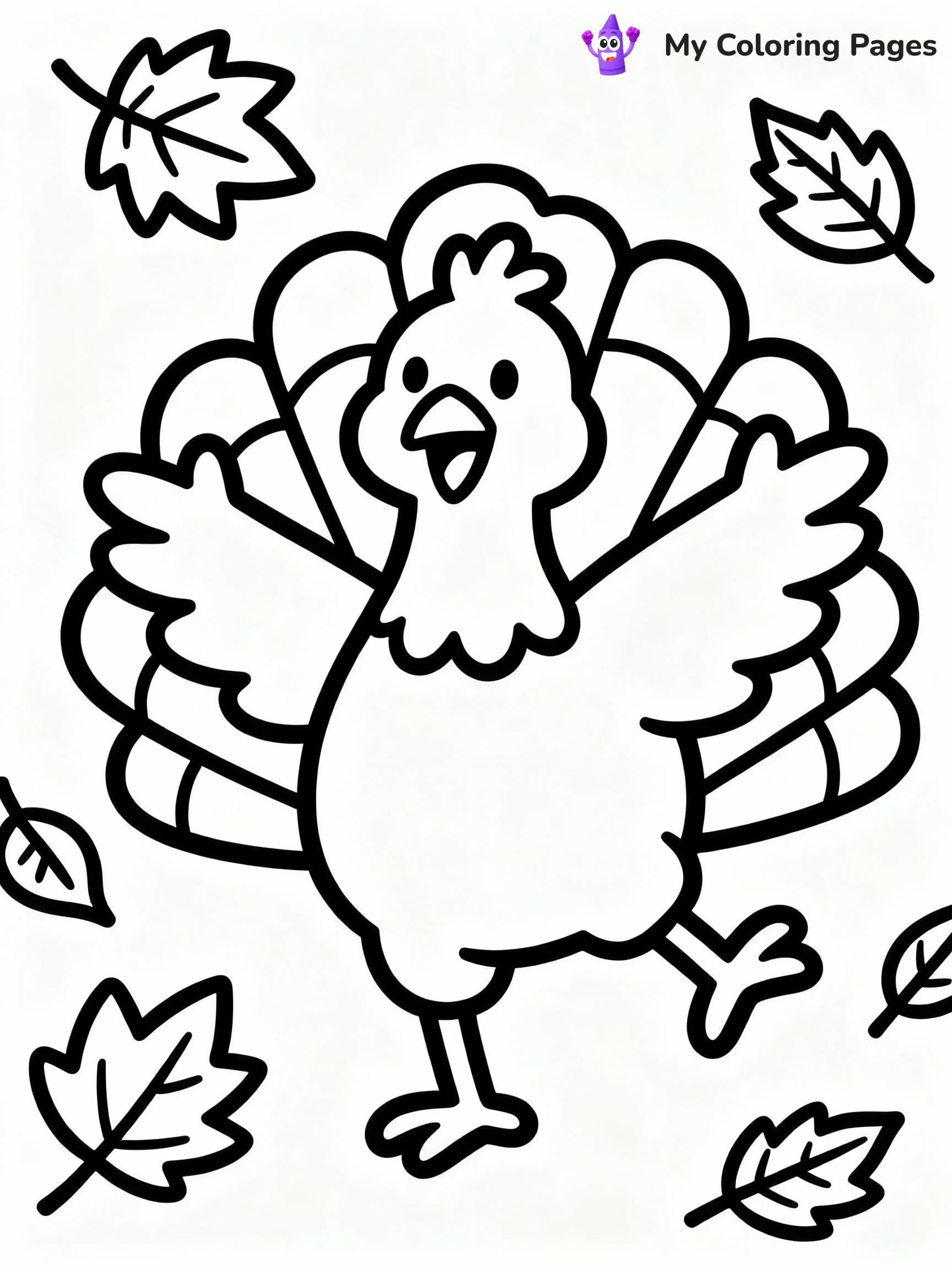 Turkey Coloring Pages - 4