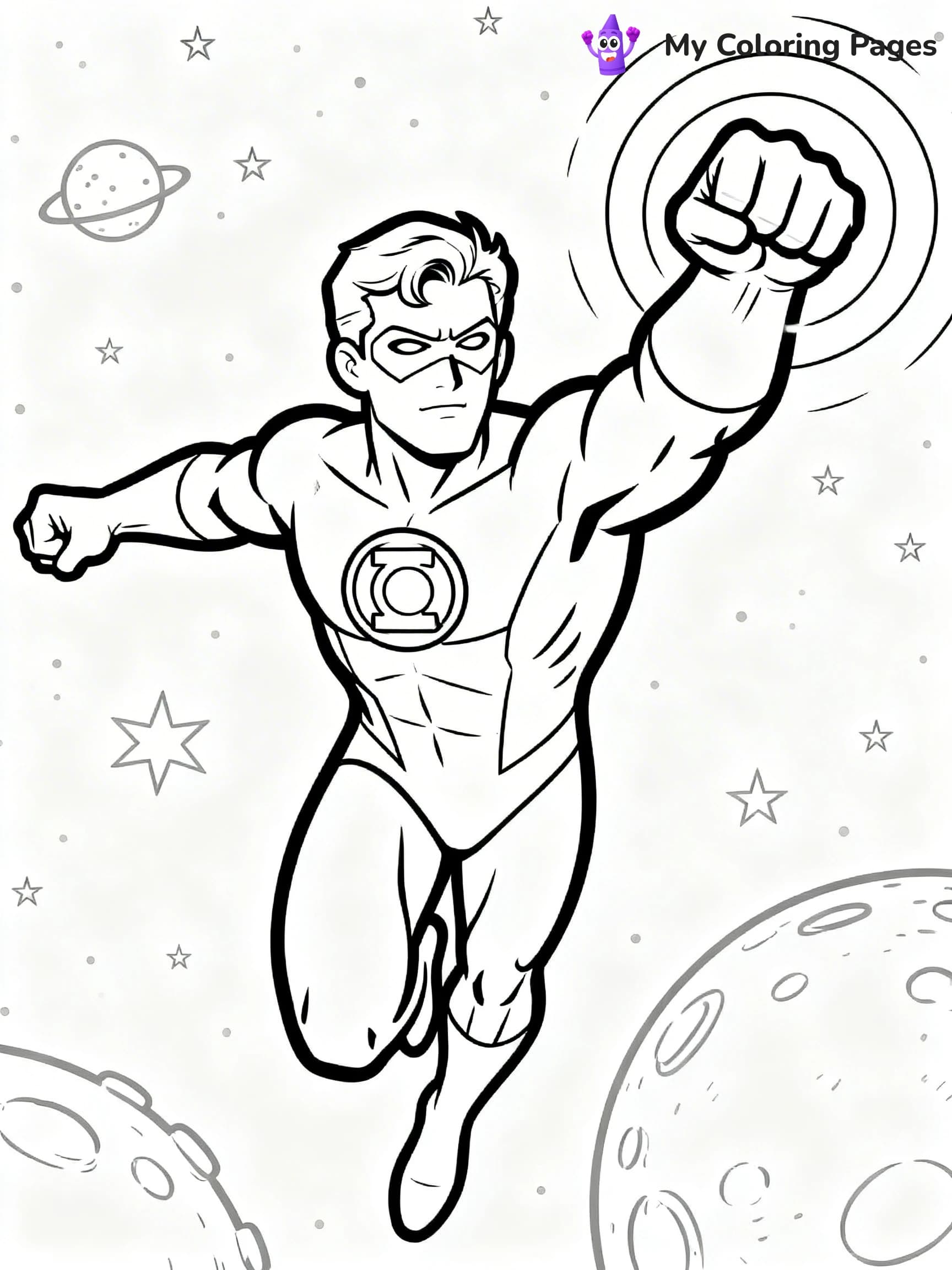 Green Lantern Coloring Pages - 12