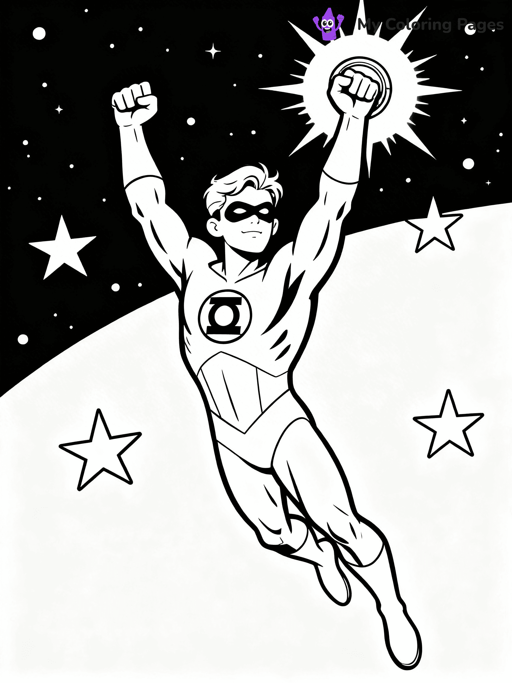 Green Lantern Coloring Pages - 7