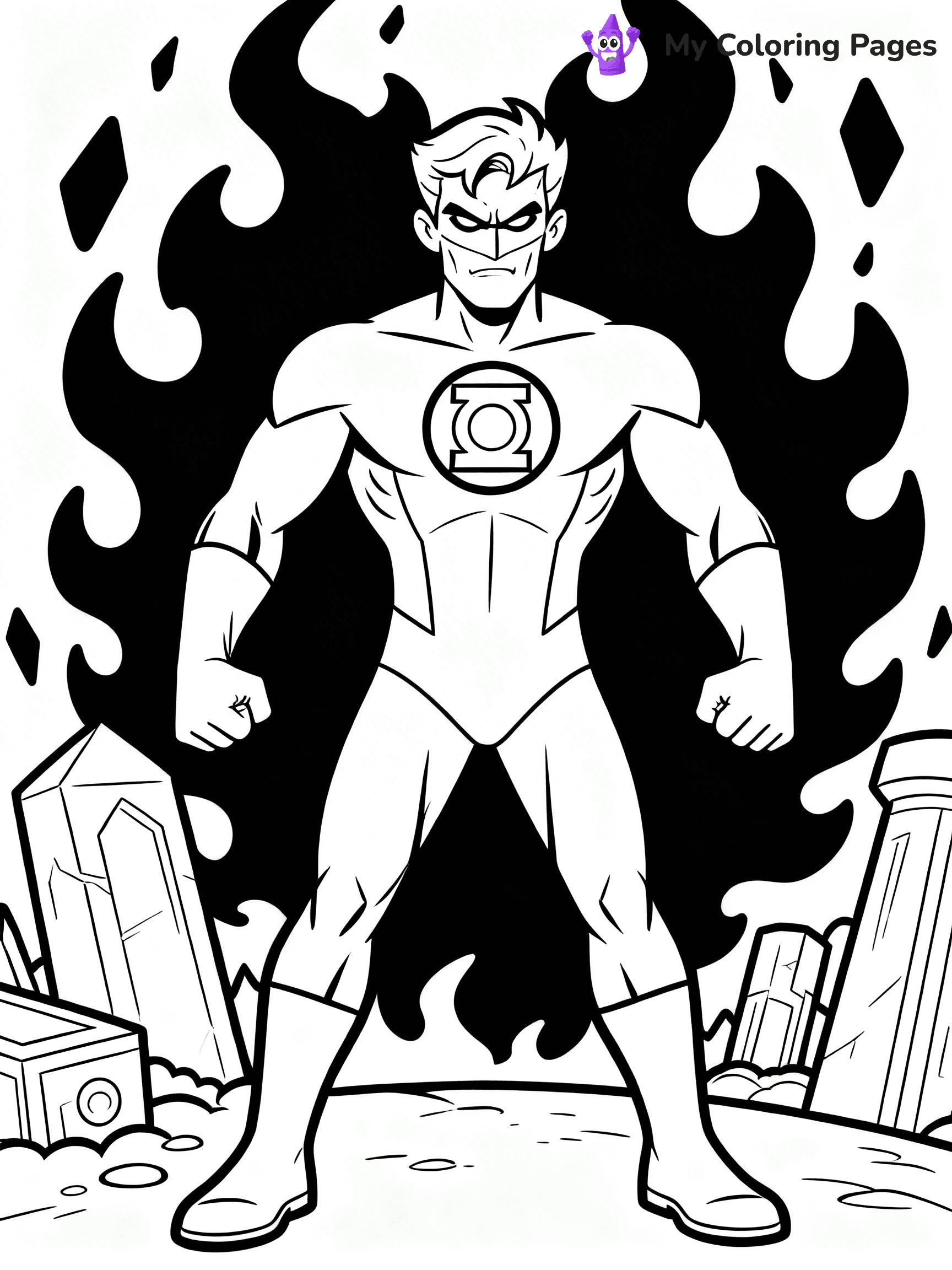 Green Lantern Coloring Pages - 1