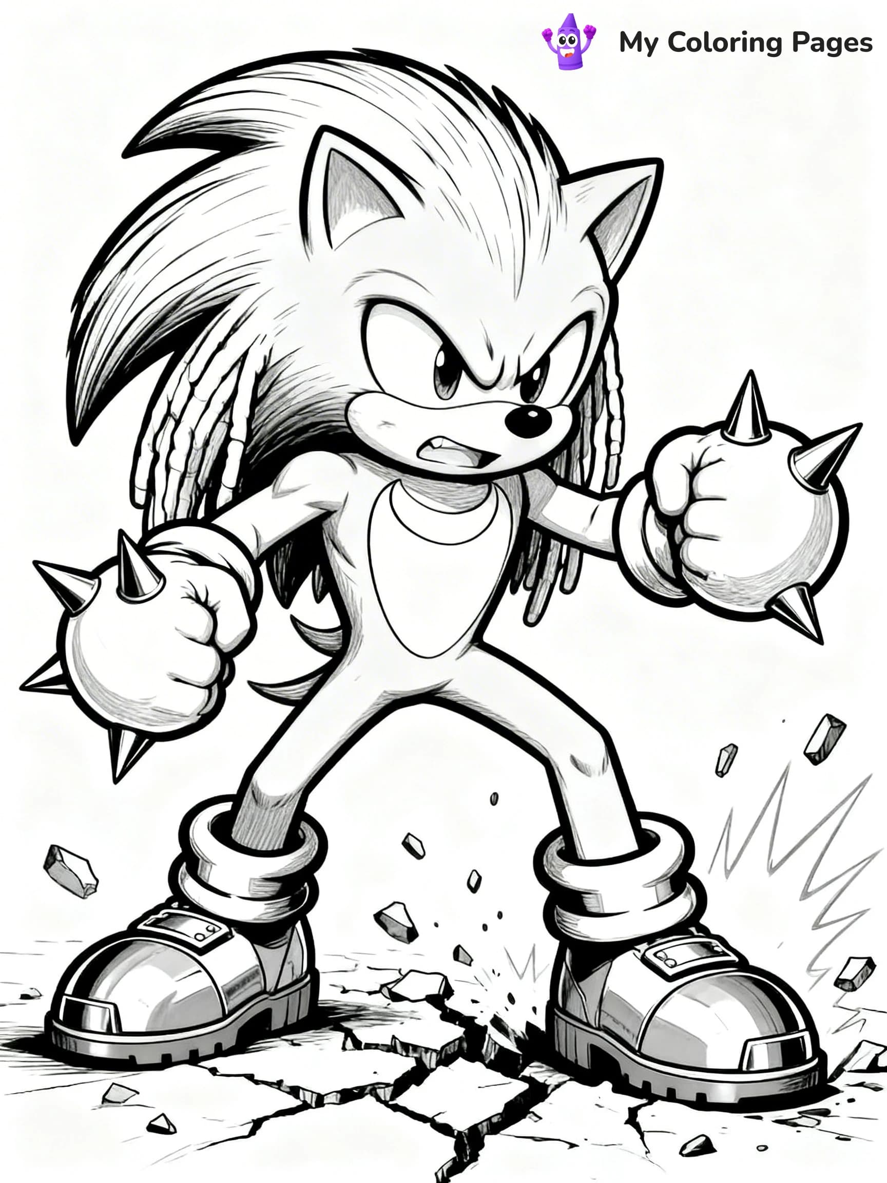 Super Sonic Coloring Pages - 24
