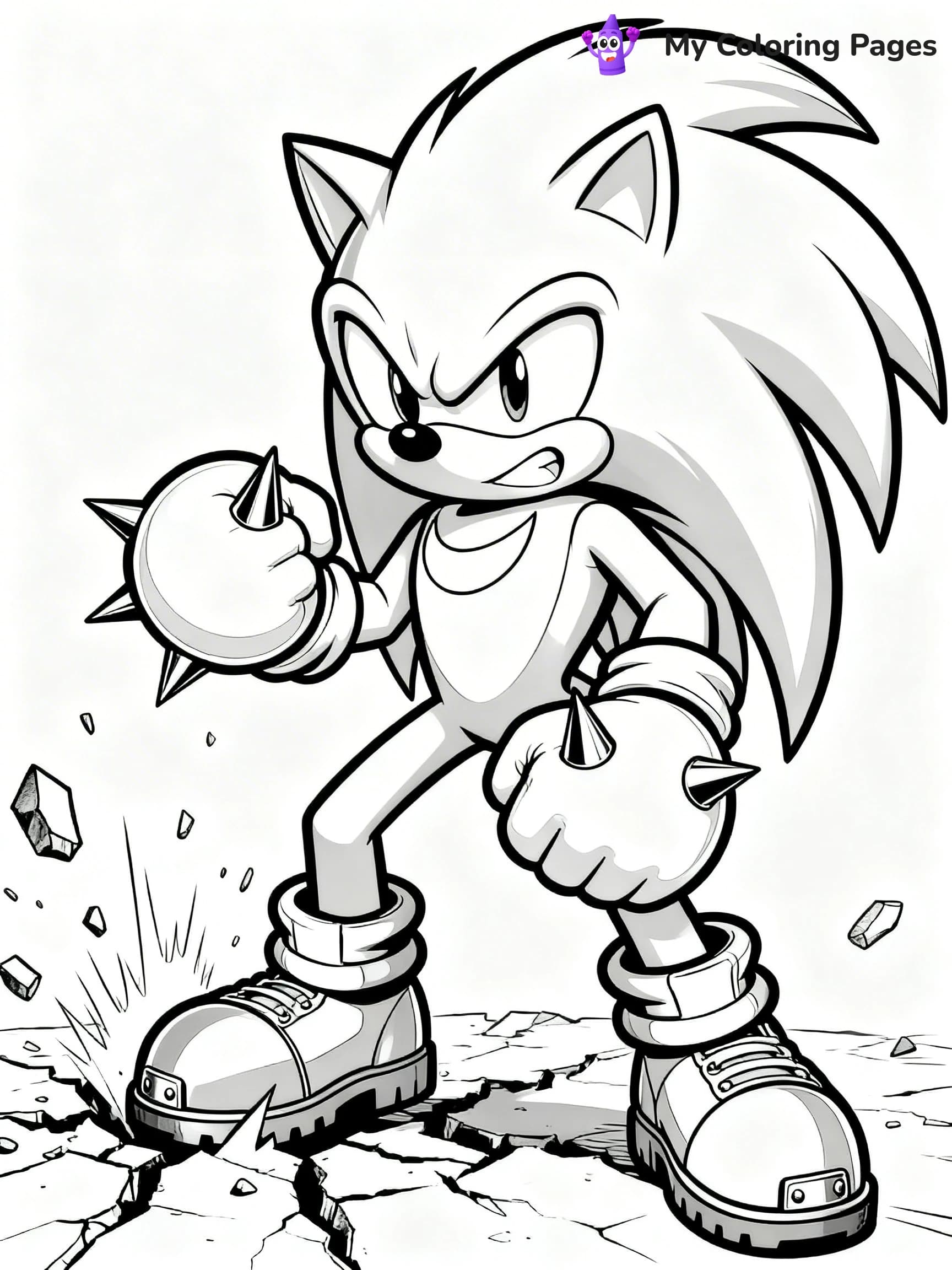 Super Sonic Coloring Pages - 23