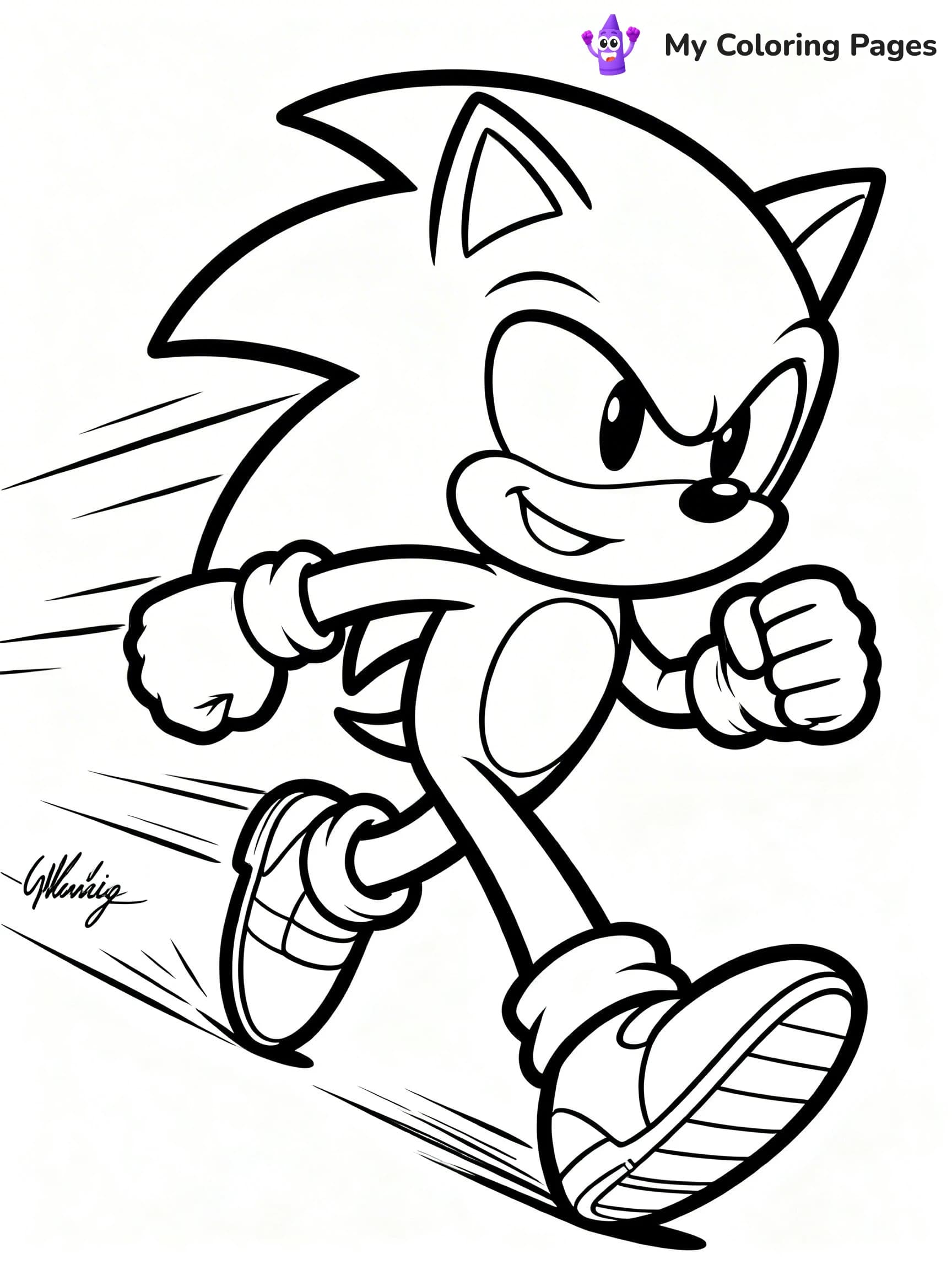 Super Sonic Coloring Pages - 17