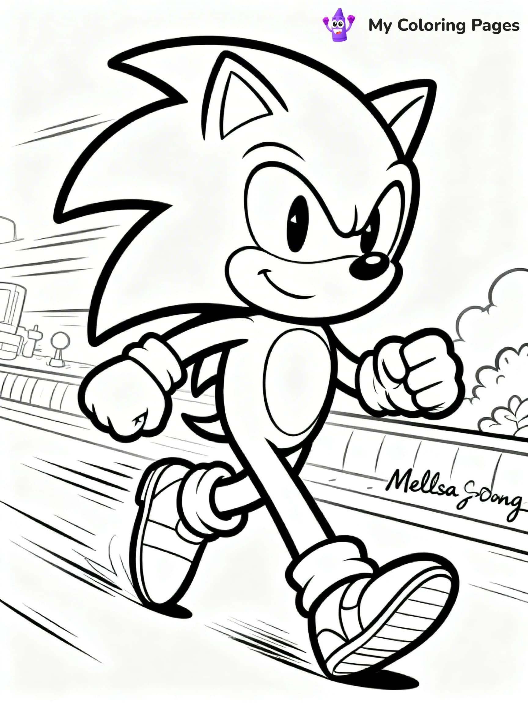 Super Sonic Coloring Pages - 12