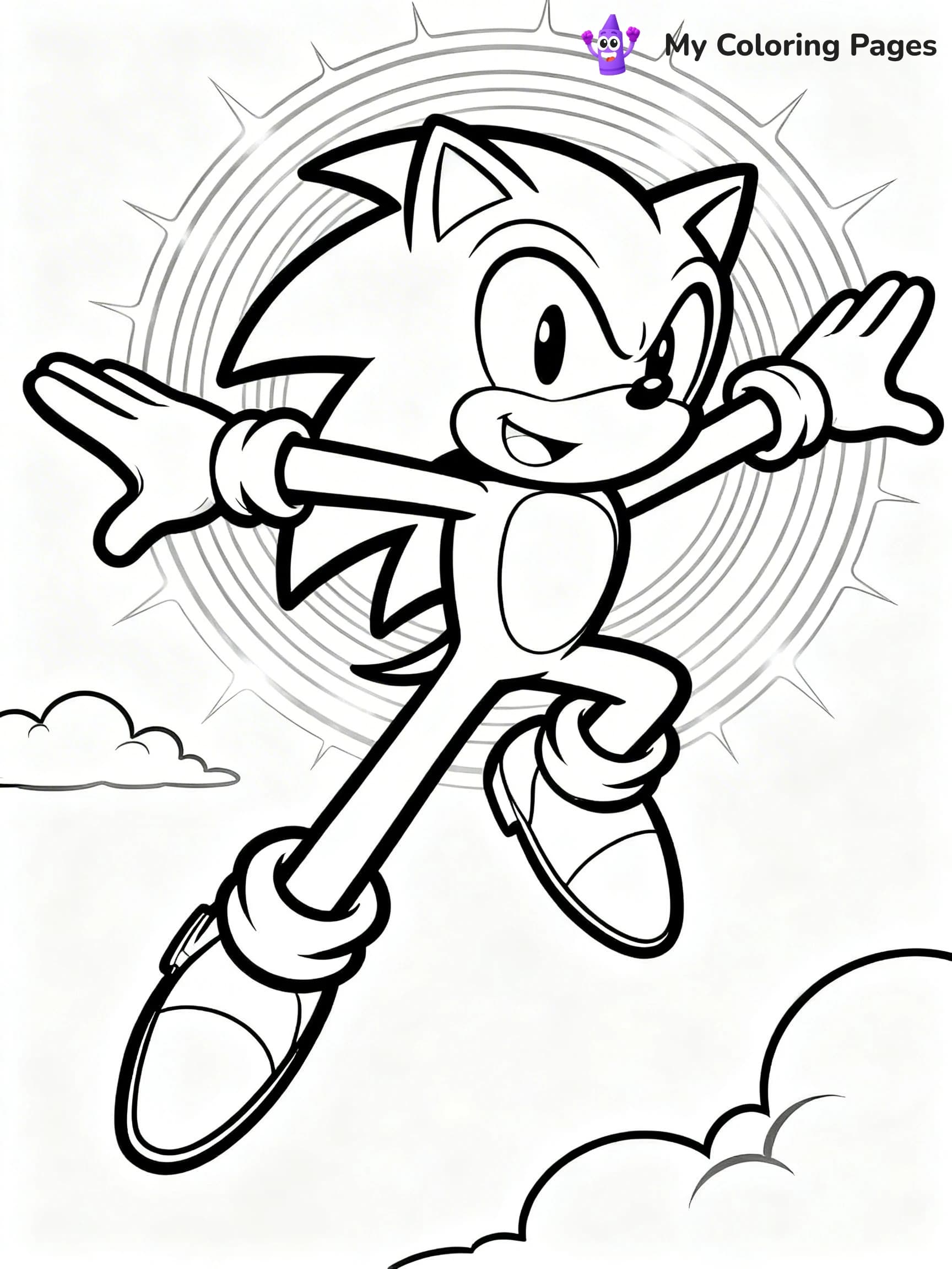 Super Sonic Coloring Pages - 11