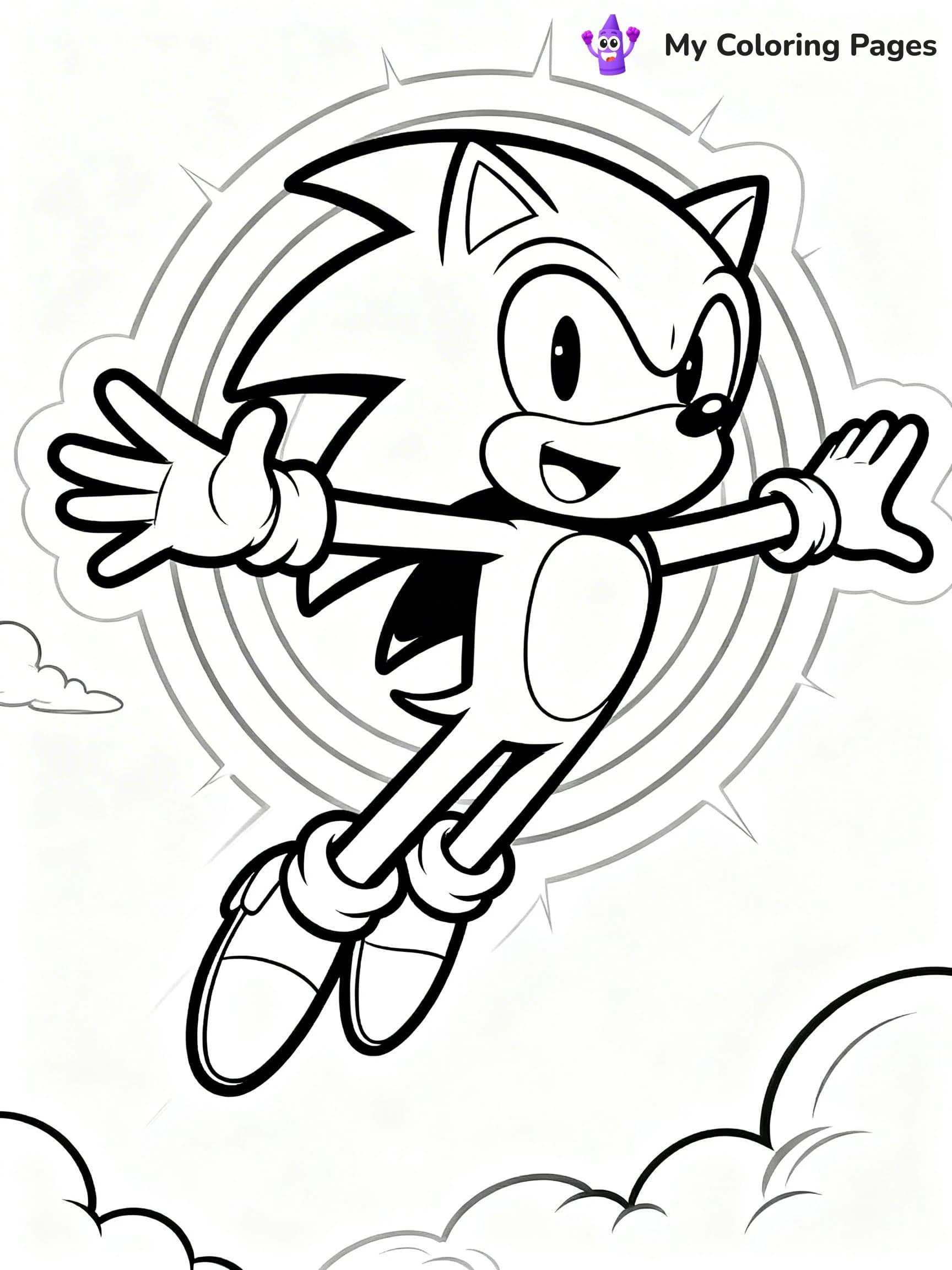 Super Sonic Coloring Pages - 10