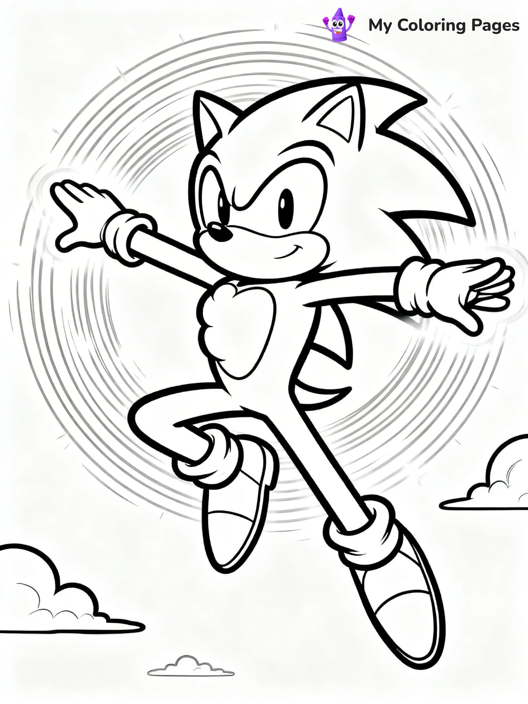 Super Sonic Coloring Pages - 9