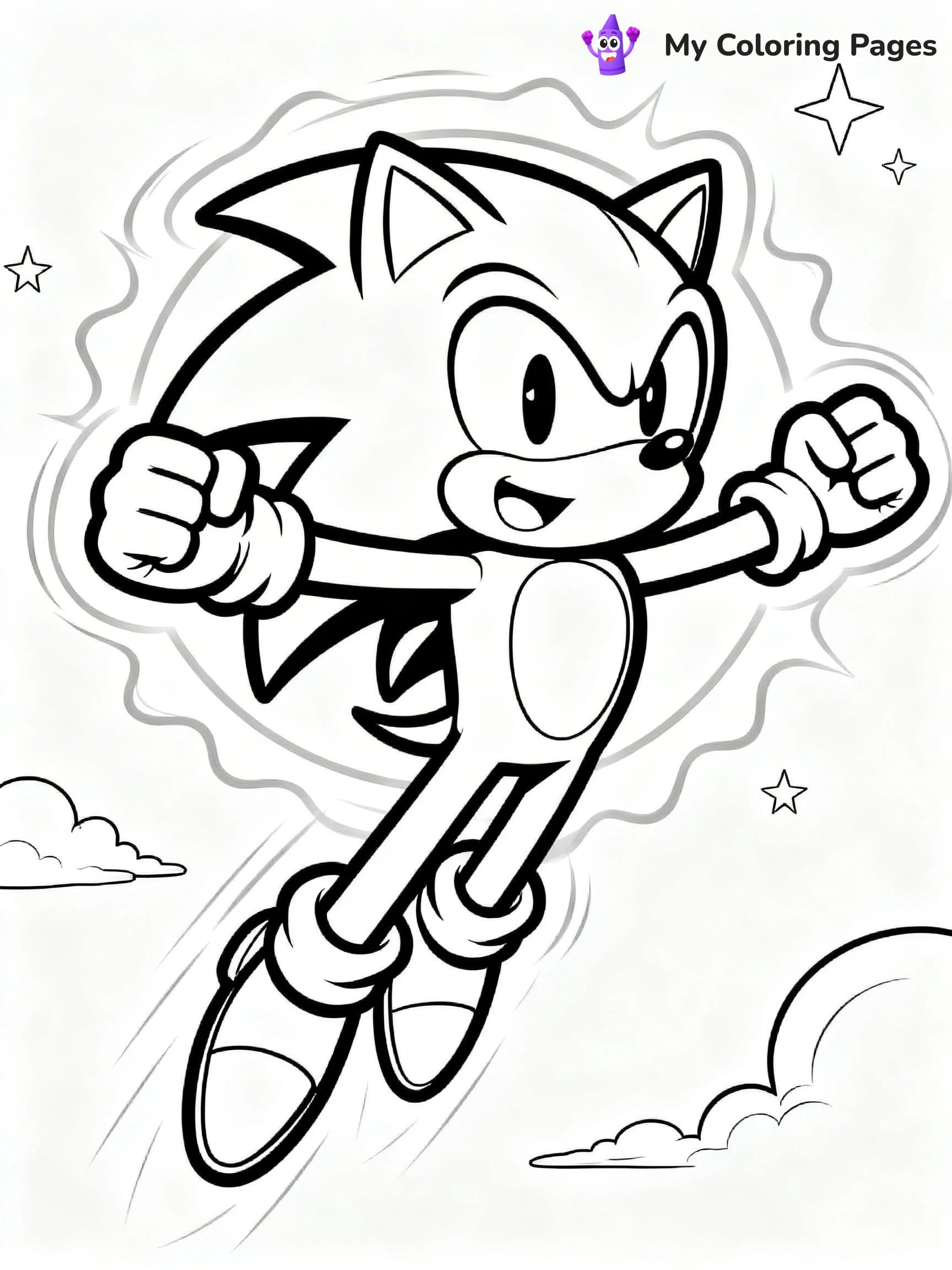 Super Sonic Coloring Pages - 8