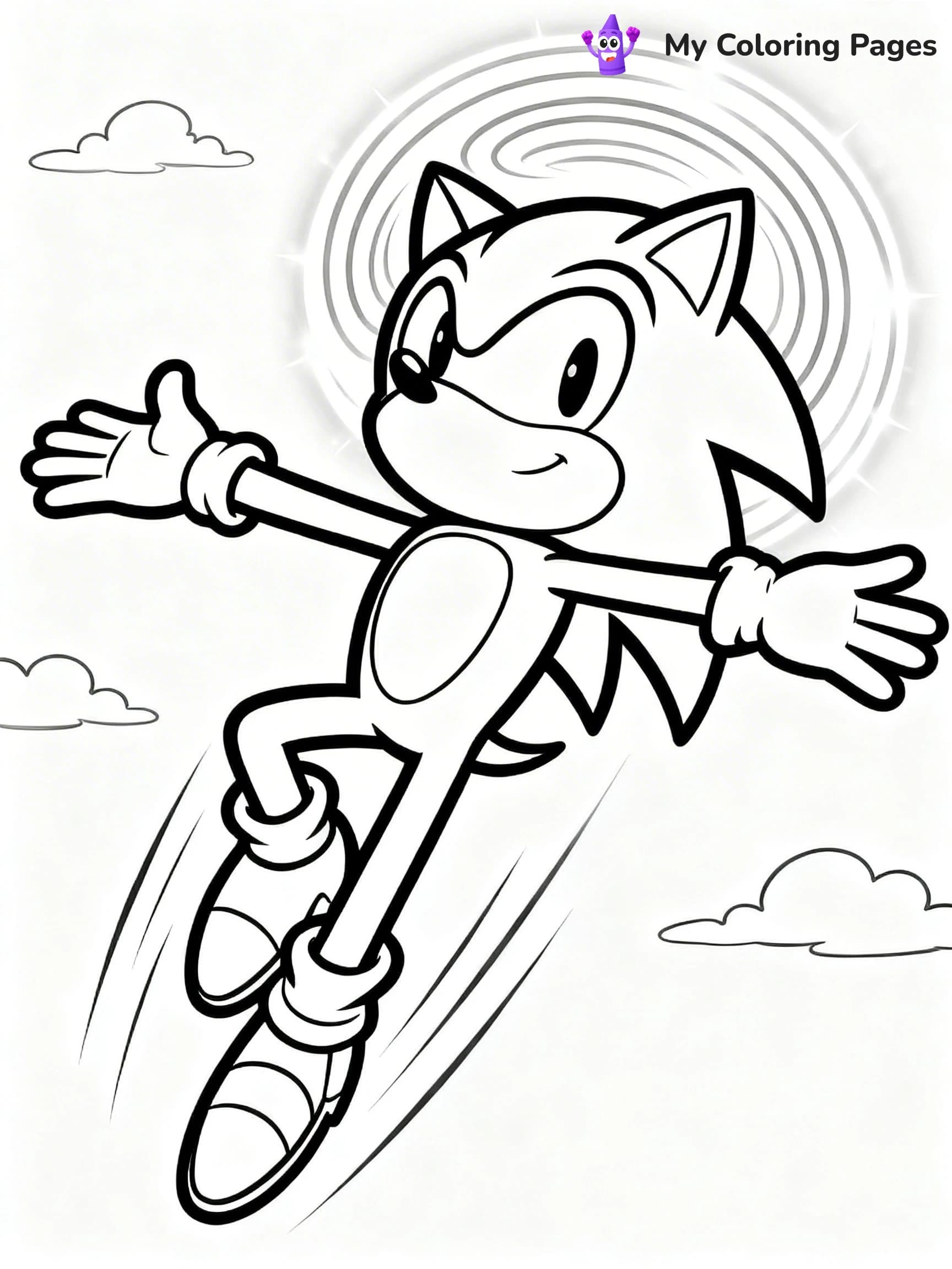 Super Sonic Coloring Pages - 7