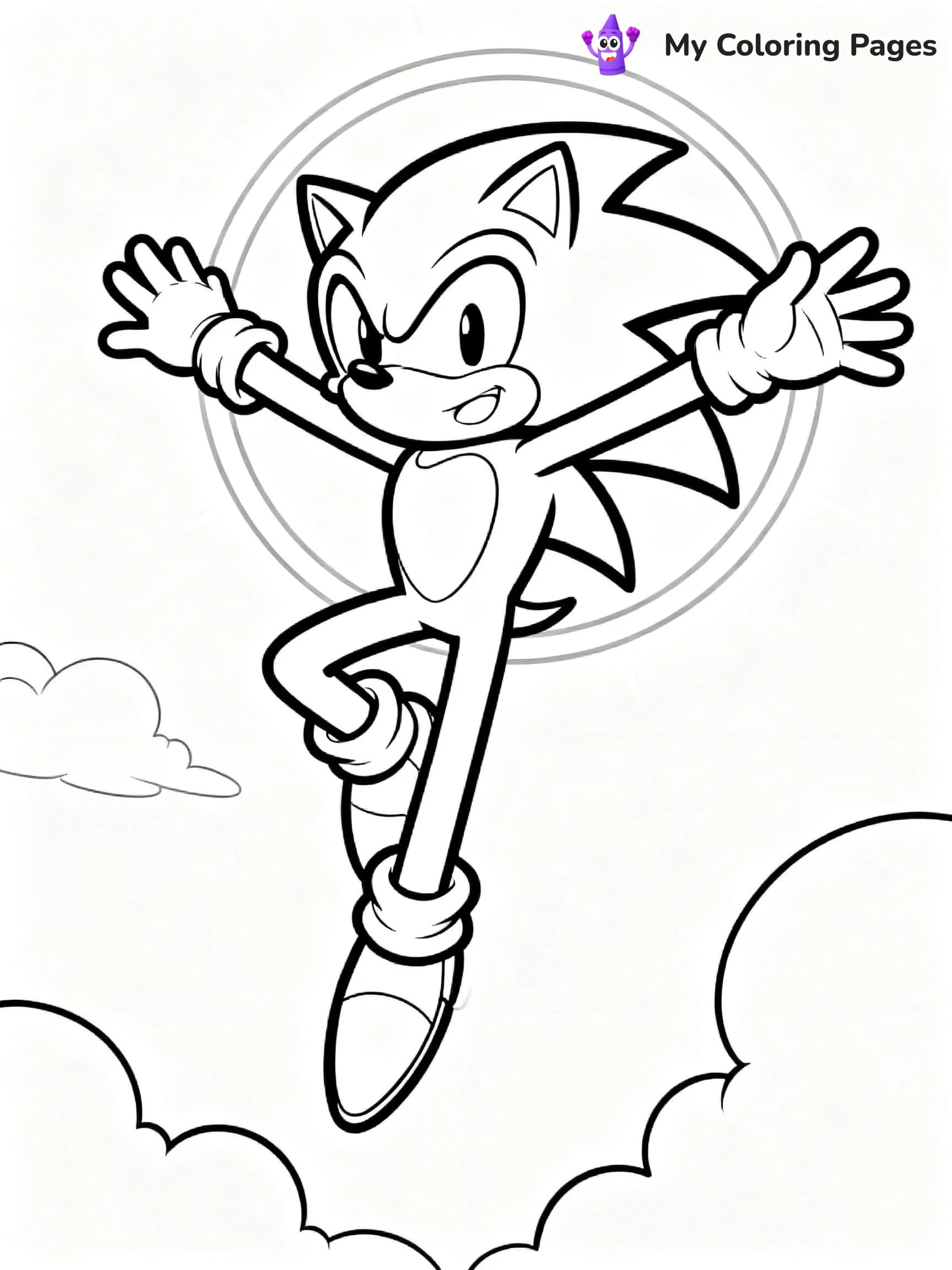 Super Sonic Coloring Pages - 6