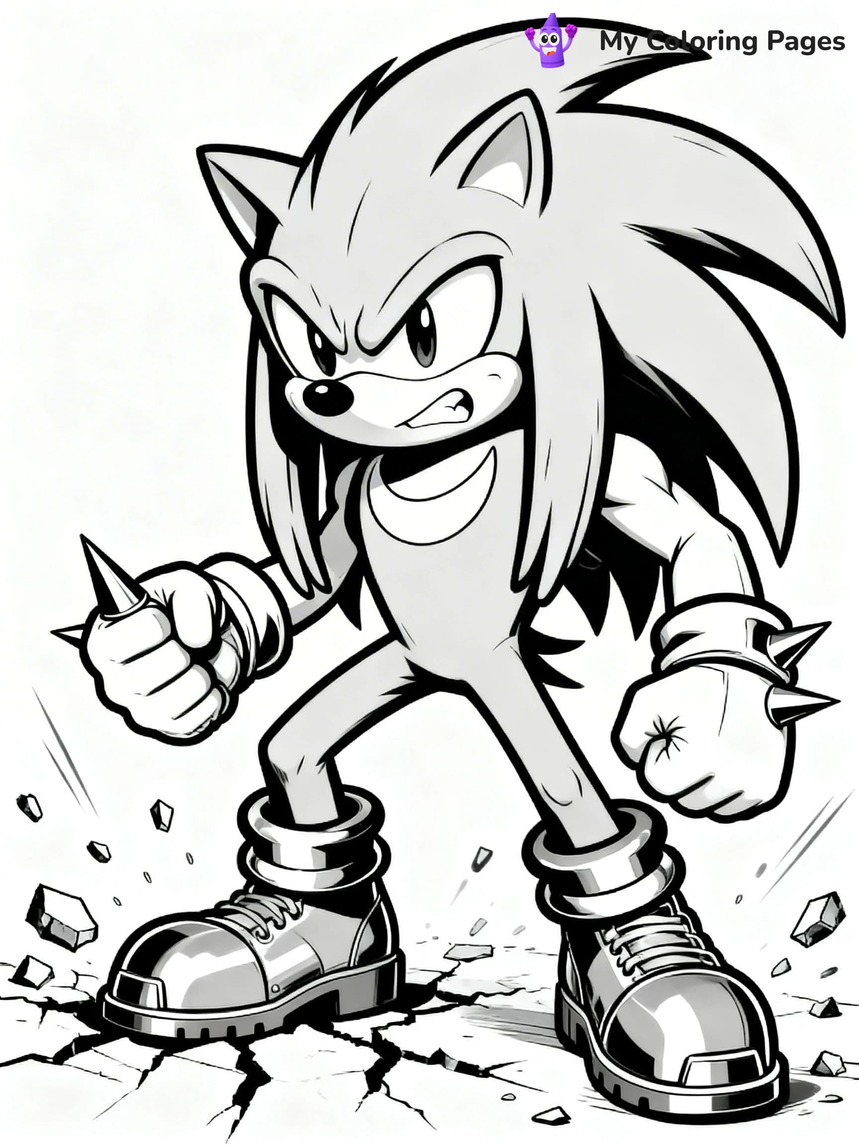Super Sonic Coloring Pages - 5