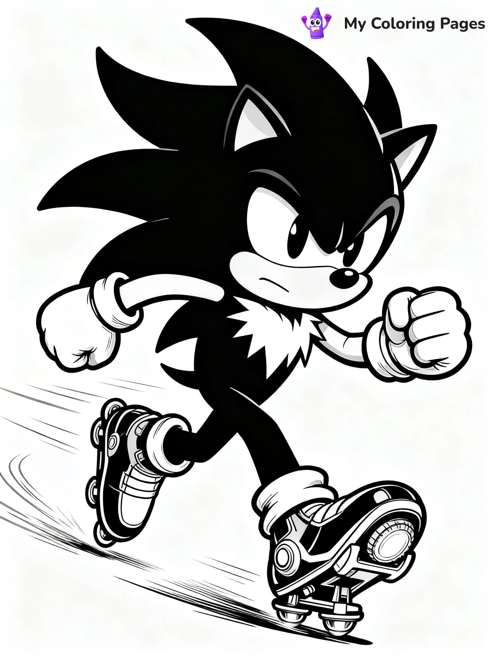 Super Sonic Coloring Pages - 1