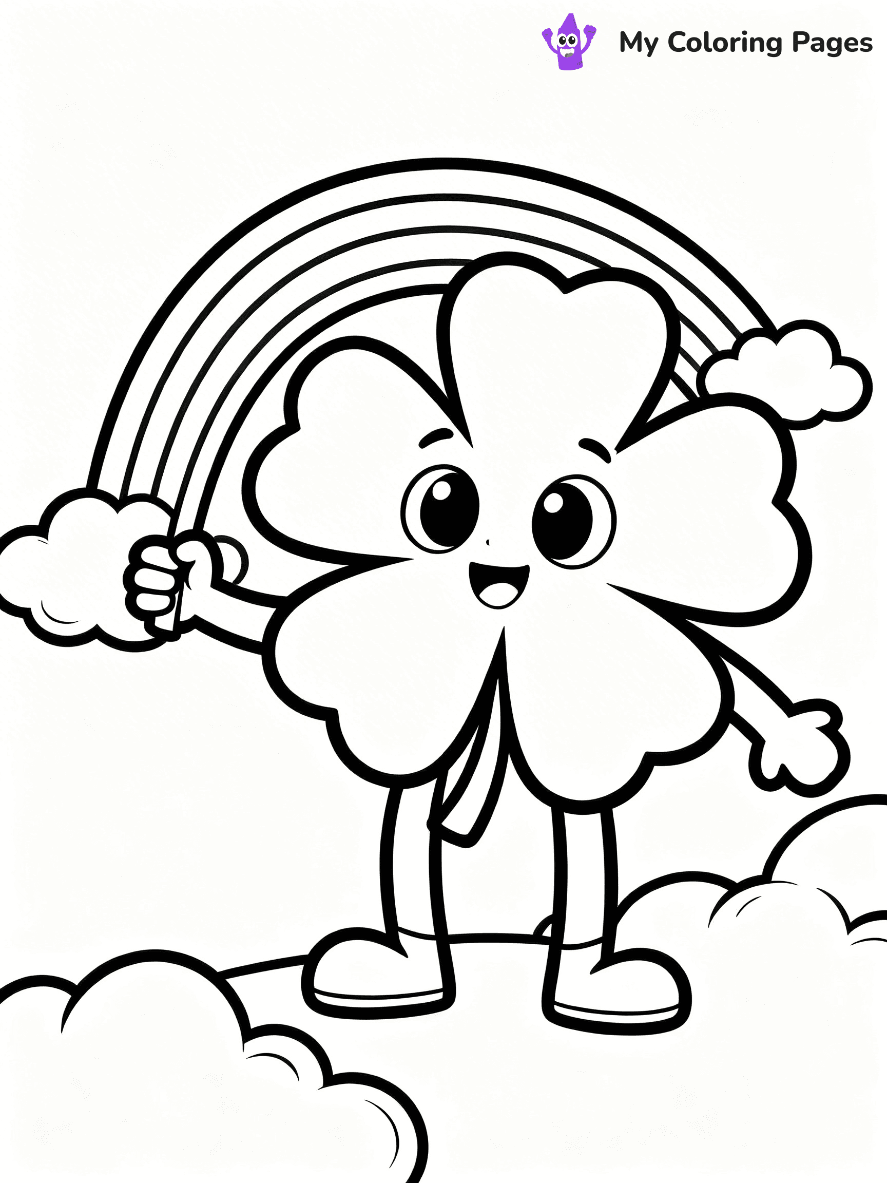 Four Leaf Clover Coloring Pages - 23