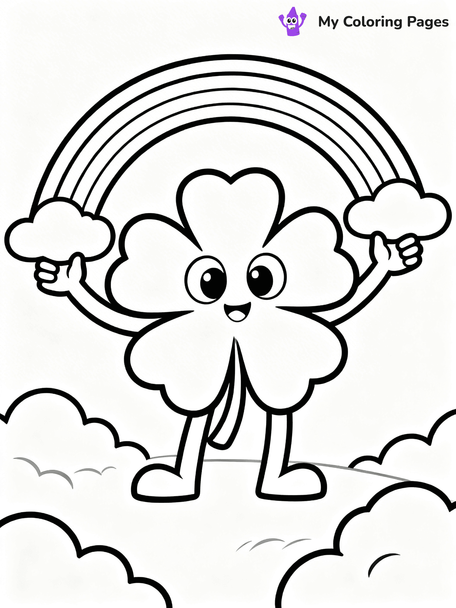 Four Leaf Clover Coloring Pages - 22