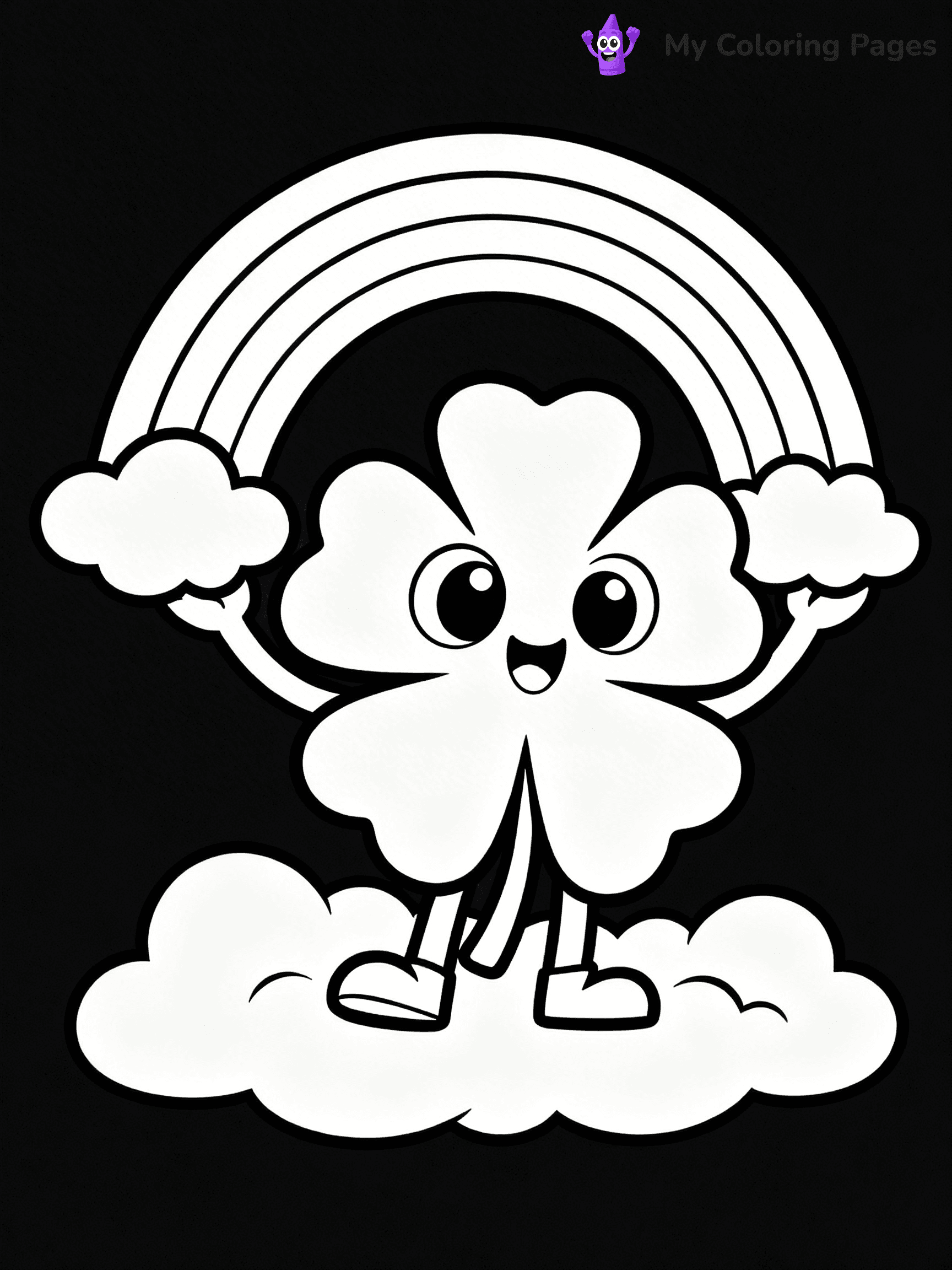 Four Leaf Clover Coloring Pages - 21