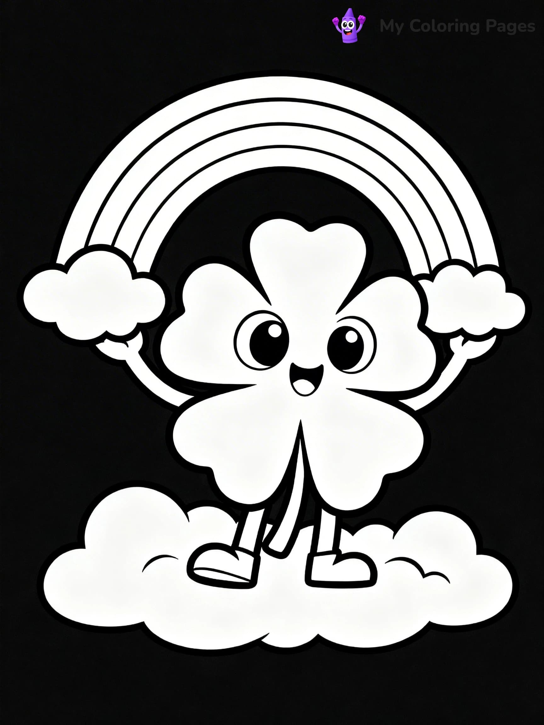 Four Leaf Clover Coloring Pages - 21
