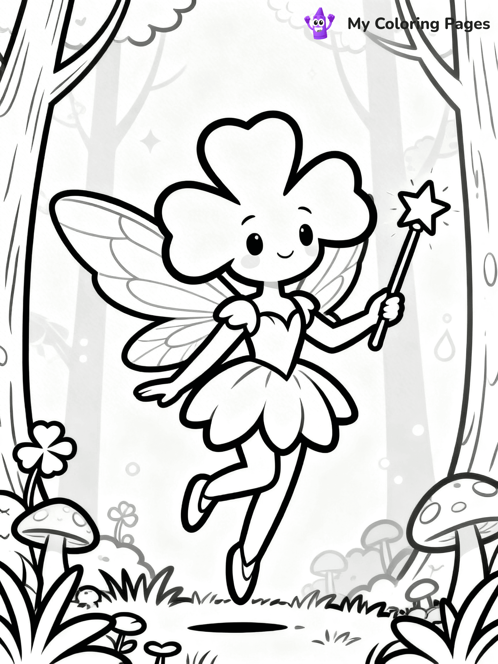 Four Leaf Clover Coloring Pages - 20