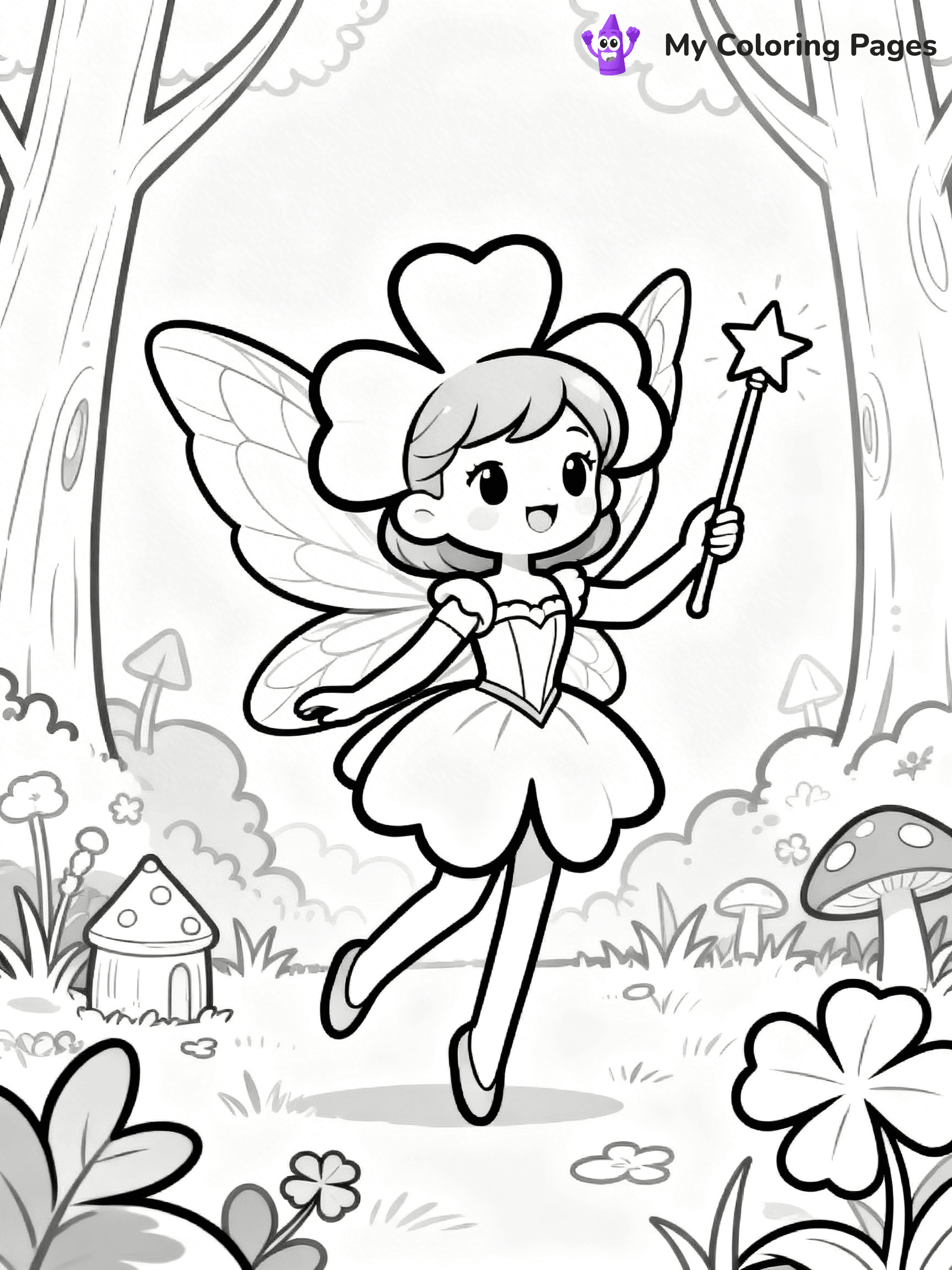 Four Leaf Clover Coloring Pages - 19