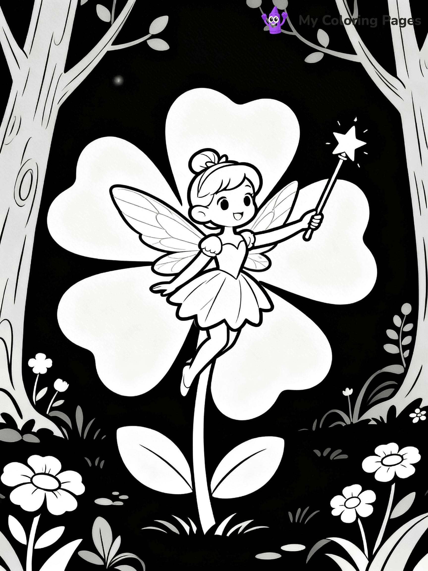 Four Leaf Clover Coloring Pages - 16