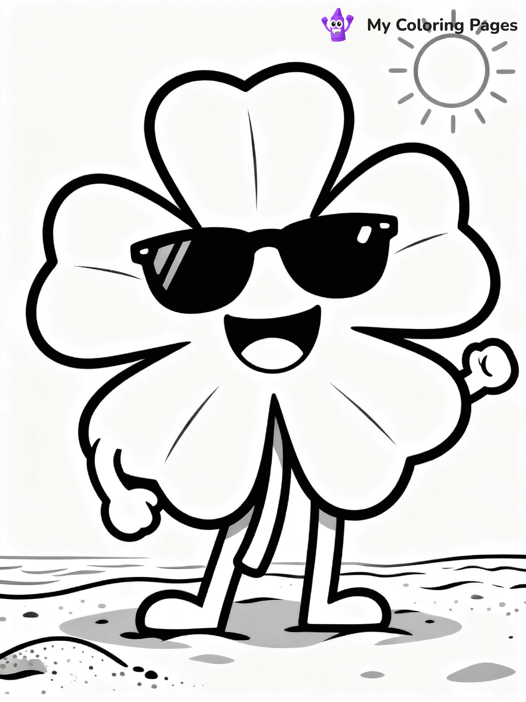 Four Leaf Clover Coloring Pages - 5