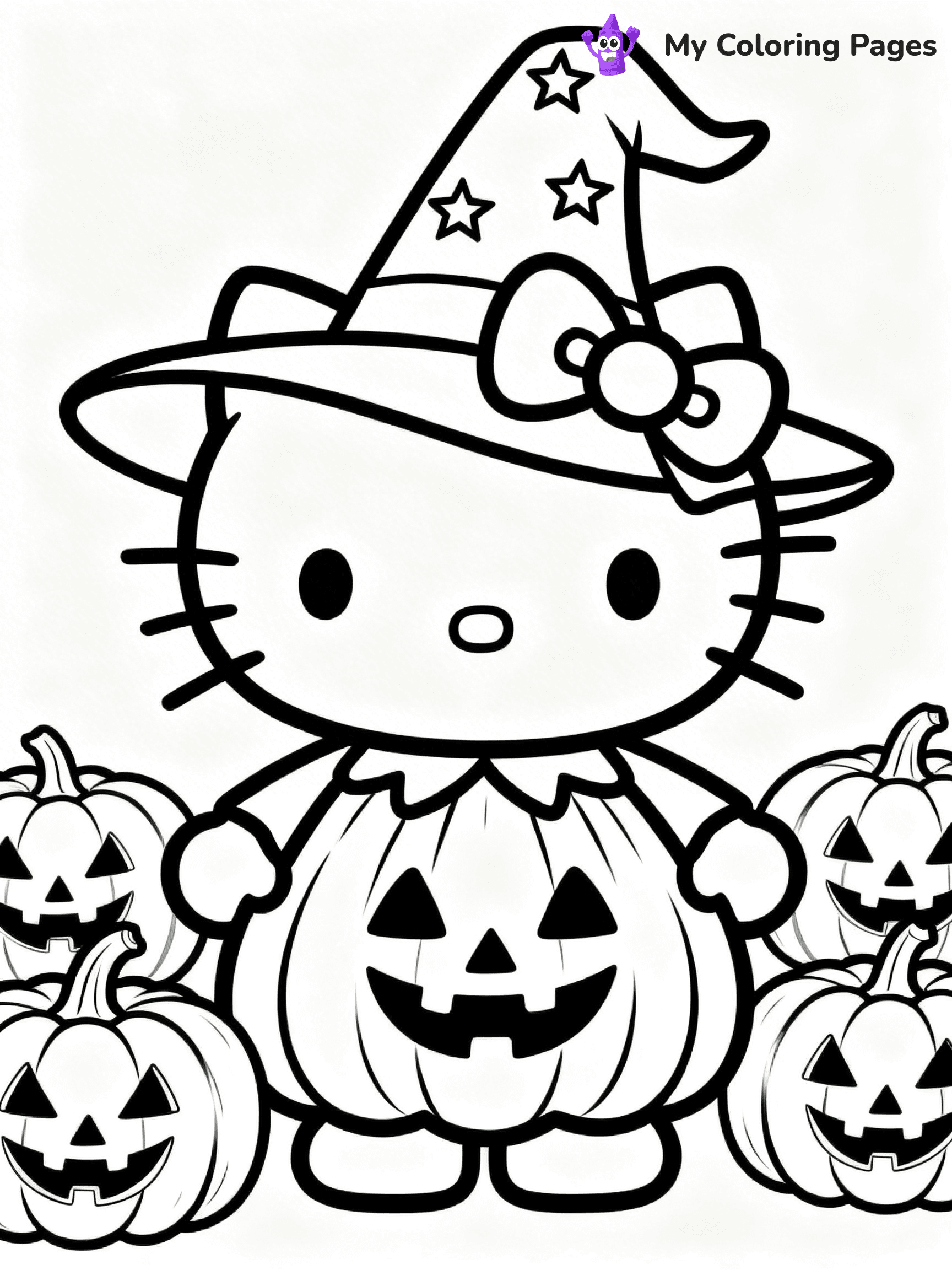 Hello Kitty Coloring Pages Halloween - 18