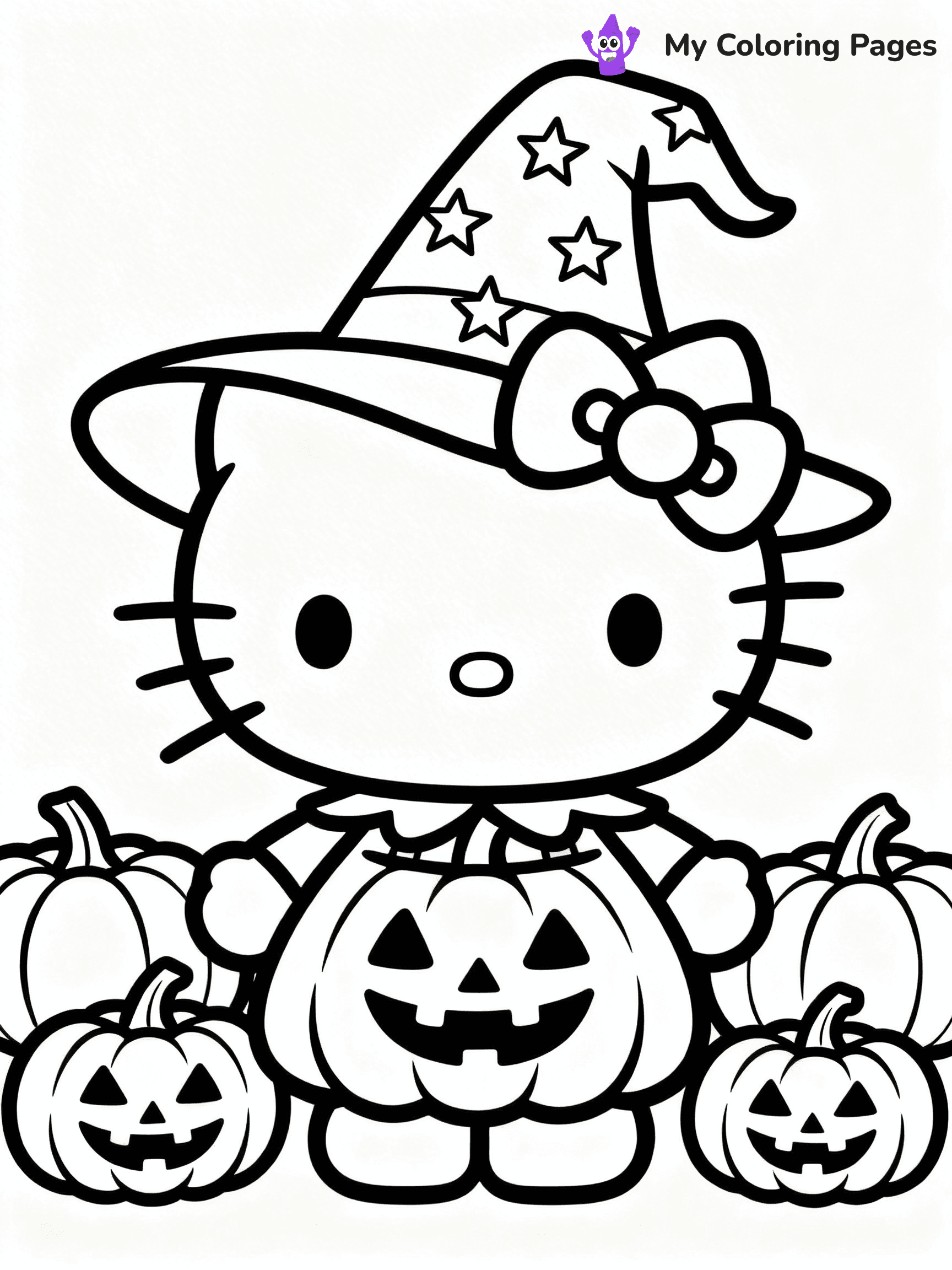 Hello Kitty Coloring Pages Halloween - 15