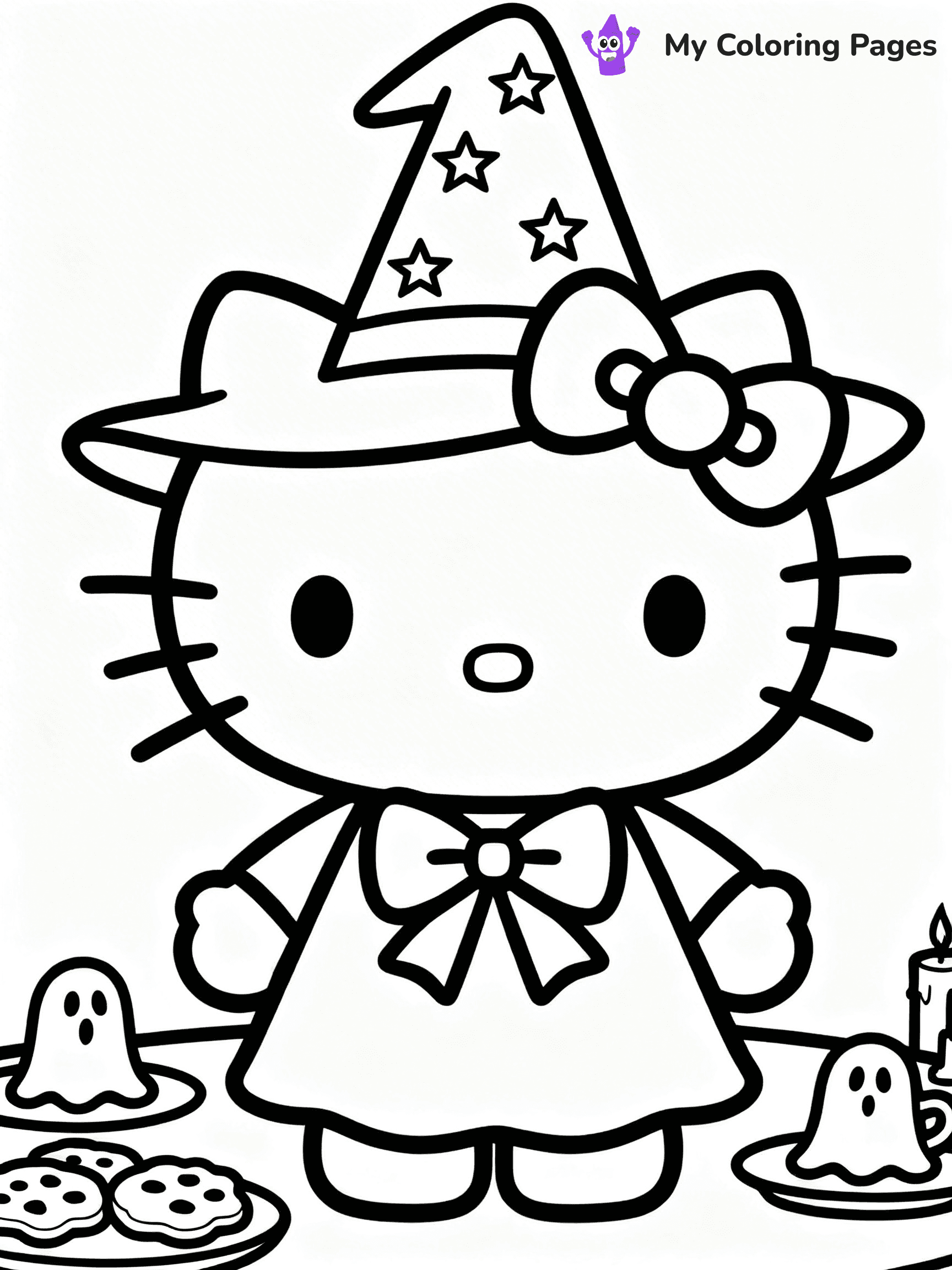Hello Kitty Coloring Pages Halloween - 14
