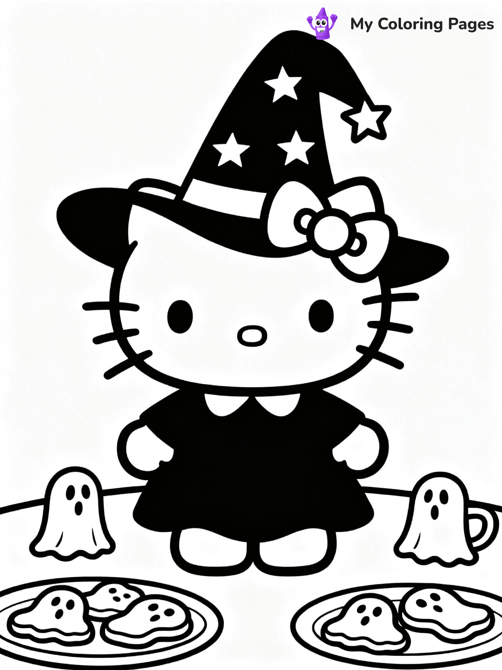 Hello Kitty Coloring Pages Halloween - 11