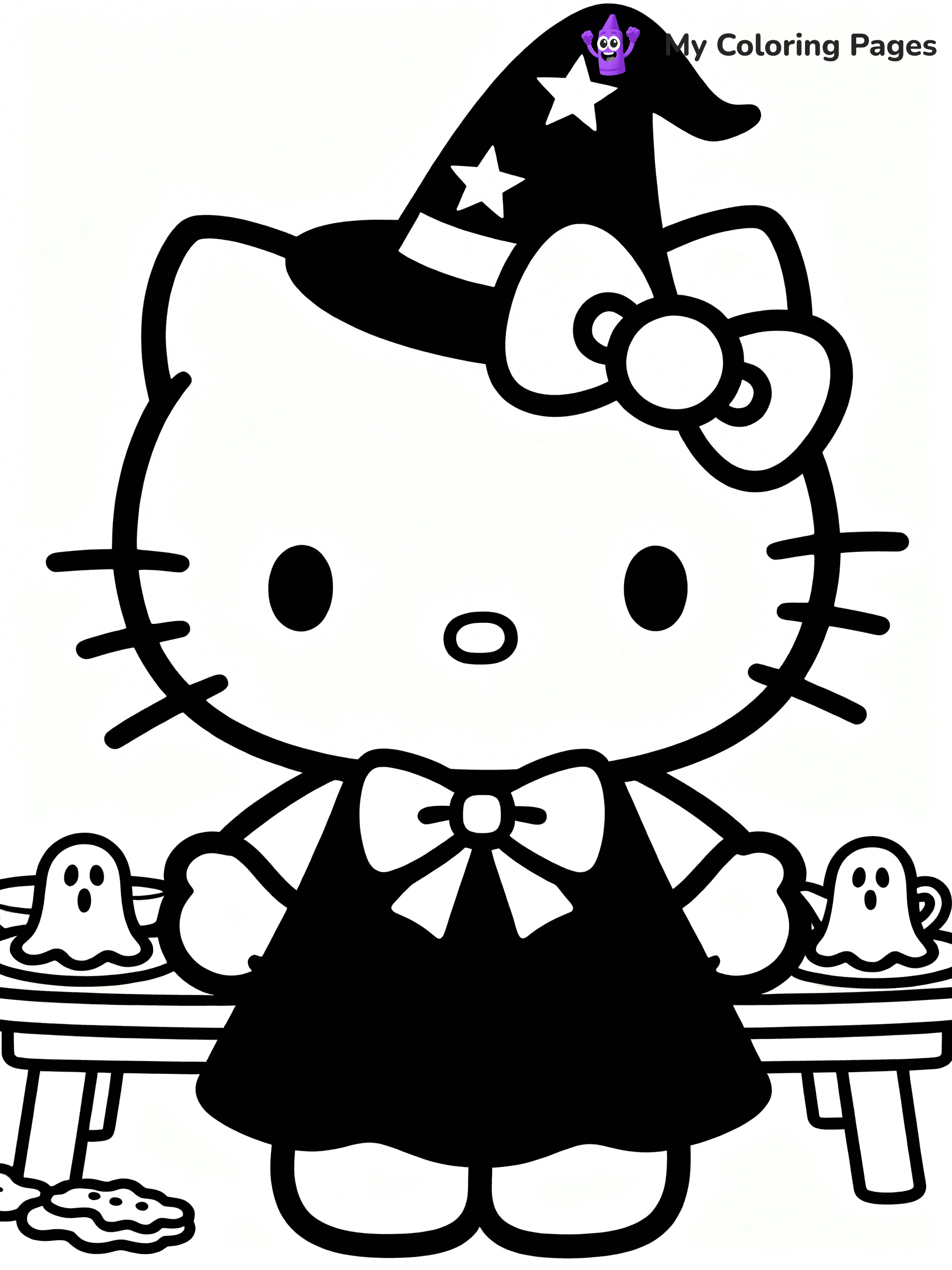 Hello Kitty Coloring Pages Halloween - 9