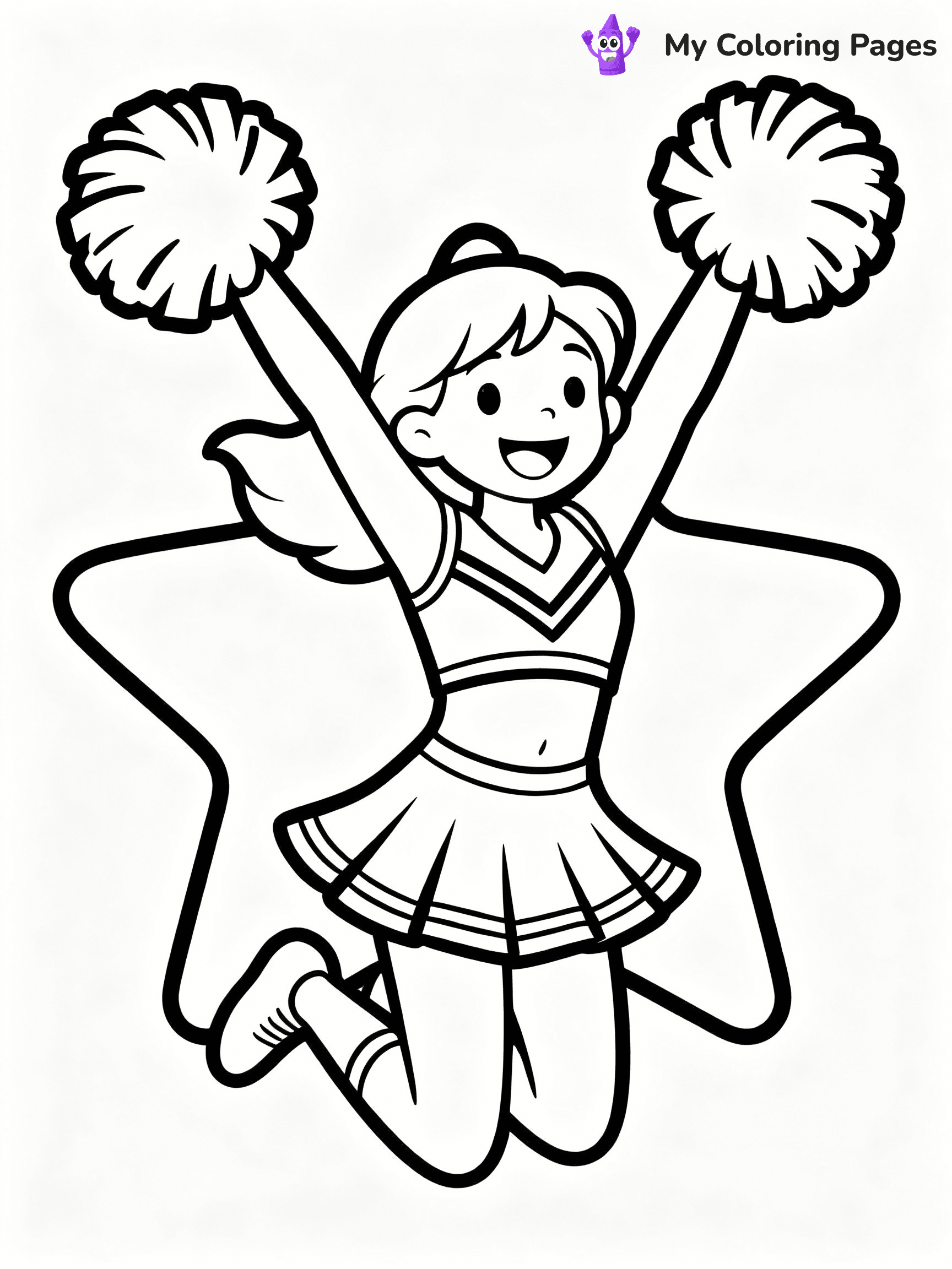 Cheerleader Coloring Pages - 13