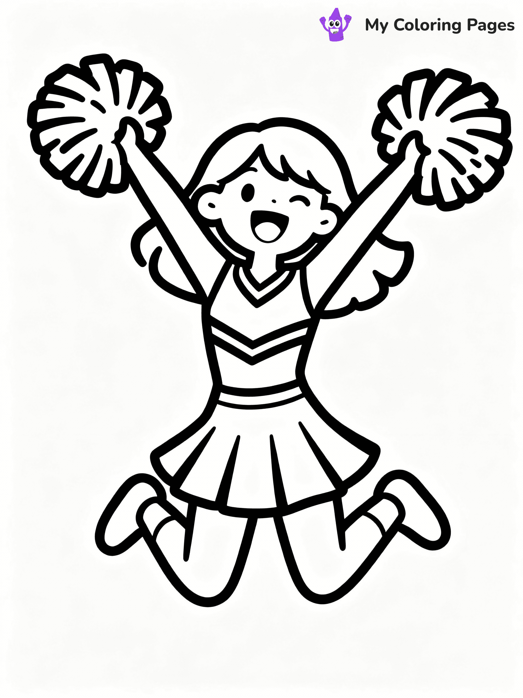 Cheerleader Coloring Pages - 12