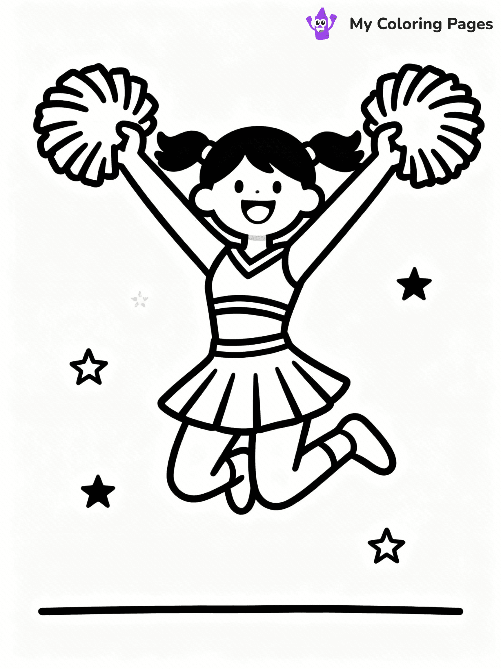 Cheerleader Coloring Pages - 11